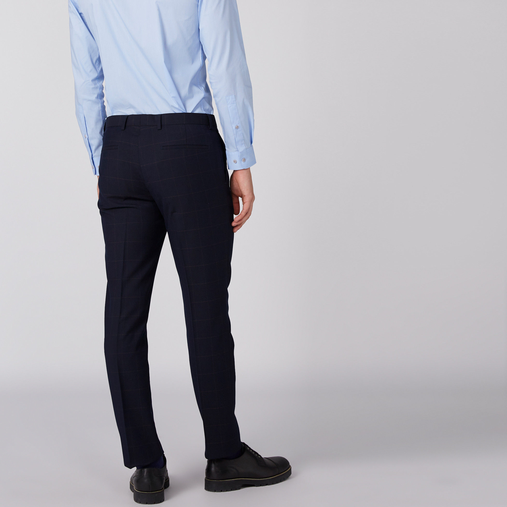 Chequered Full Length Trousers with Button Closure and Pocket Detail-men-clothing-bottoms-trousersandchinos-trousers-image-4