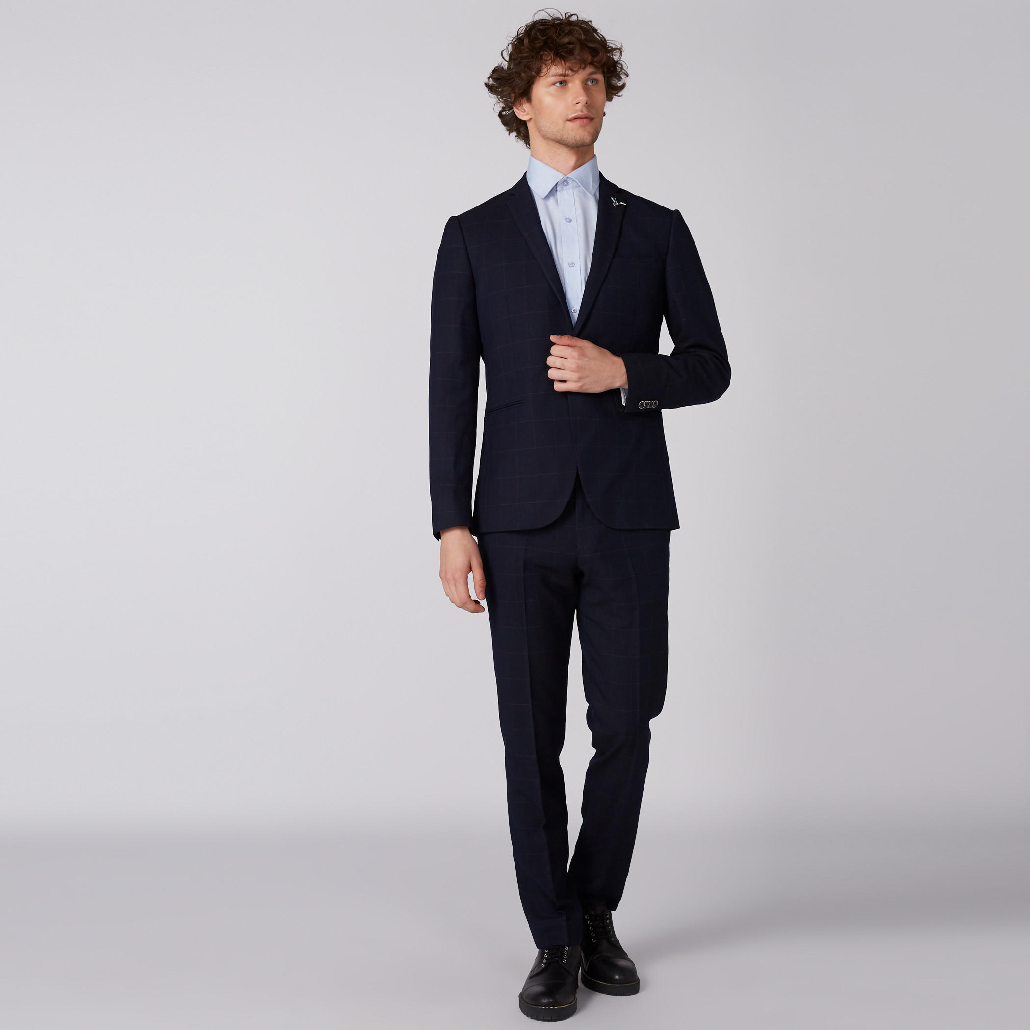 بنطال كاروهات طويل بزر إغلاق وجيوب-men-clothing-bottoms-trousersandchinos-trousers-image-6