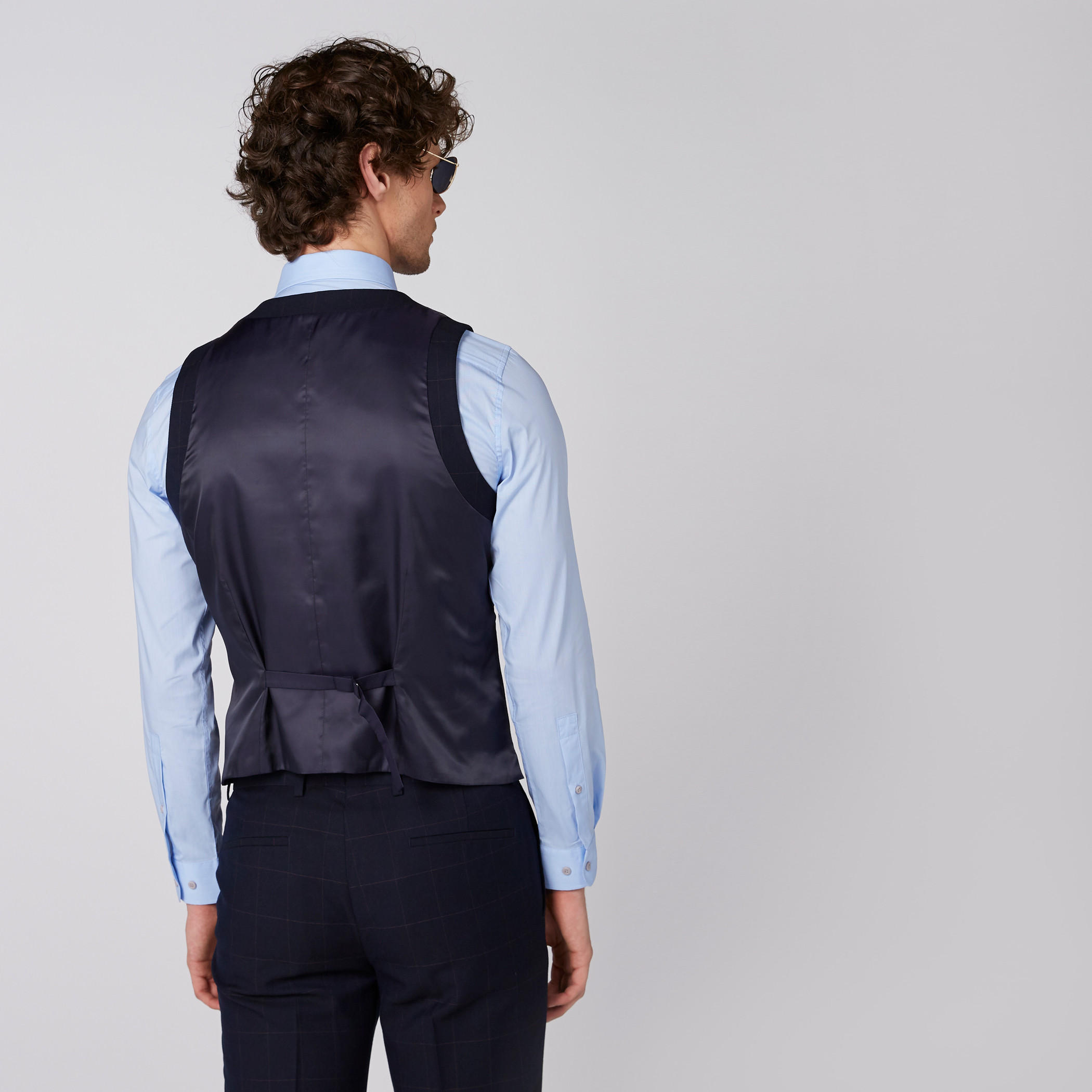 Chequered Waistcoat with Complete Placket and Pocket Detail-men-clothing-jacketsandblazers-coats-image-5