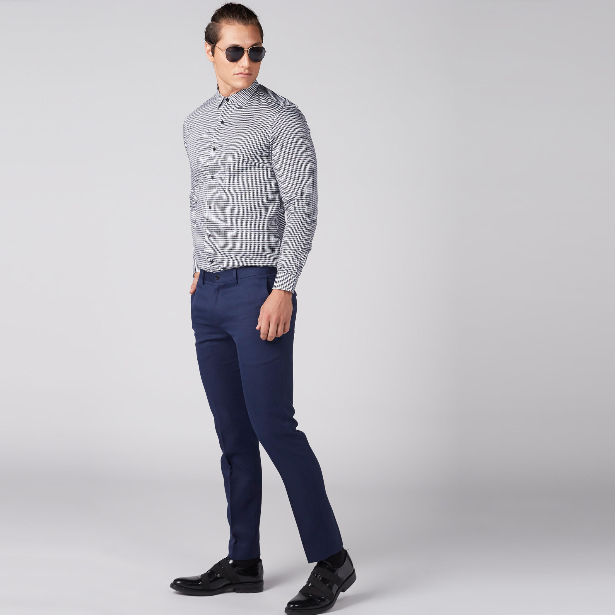 Printed Shirt with Long Sleeves and Complete Placket-men-clothing-shirts-image-1