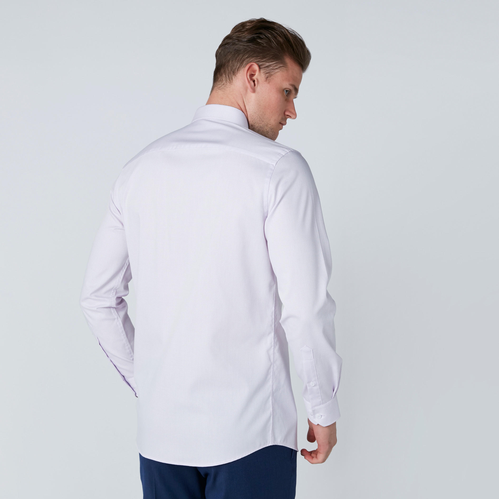 Textured Shirt with Long Sleeves and Complete Placket-men-clothing-shirts-image-2