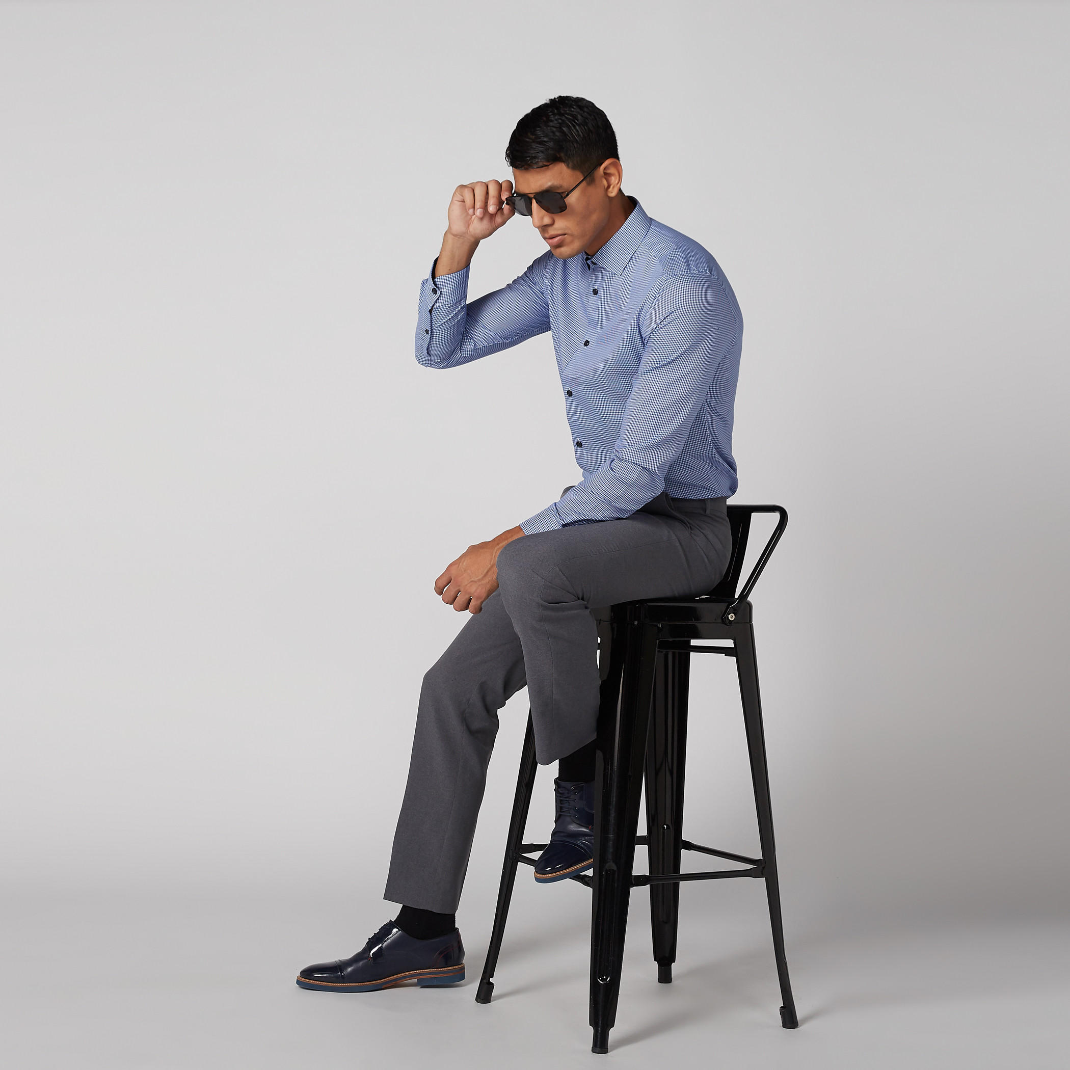قميص كاروهات بأكمام طويلة وأزرار-men-clothing-shirts-image-1