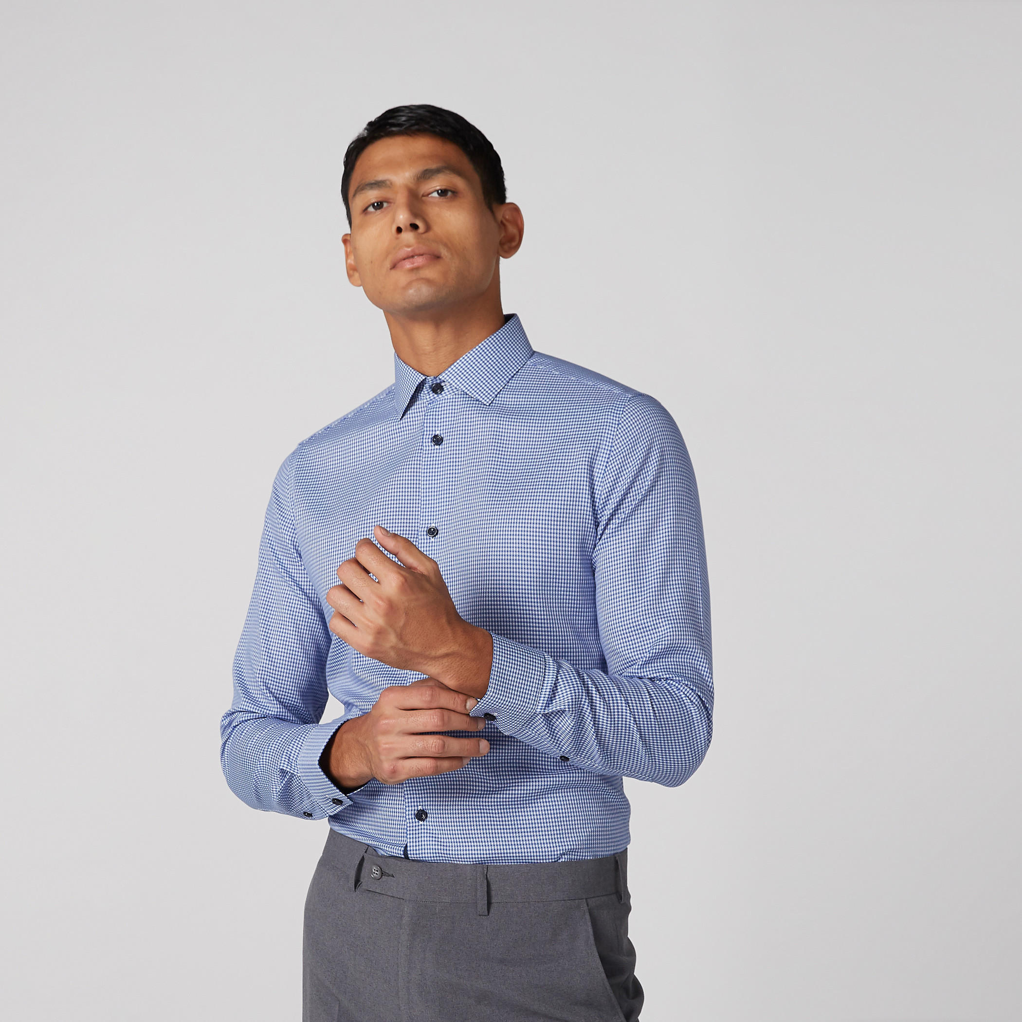 قميص كاروهات بأكمام طويلة وأزرار-men-clothing-shirts-image-2