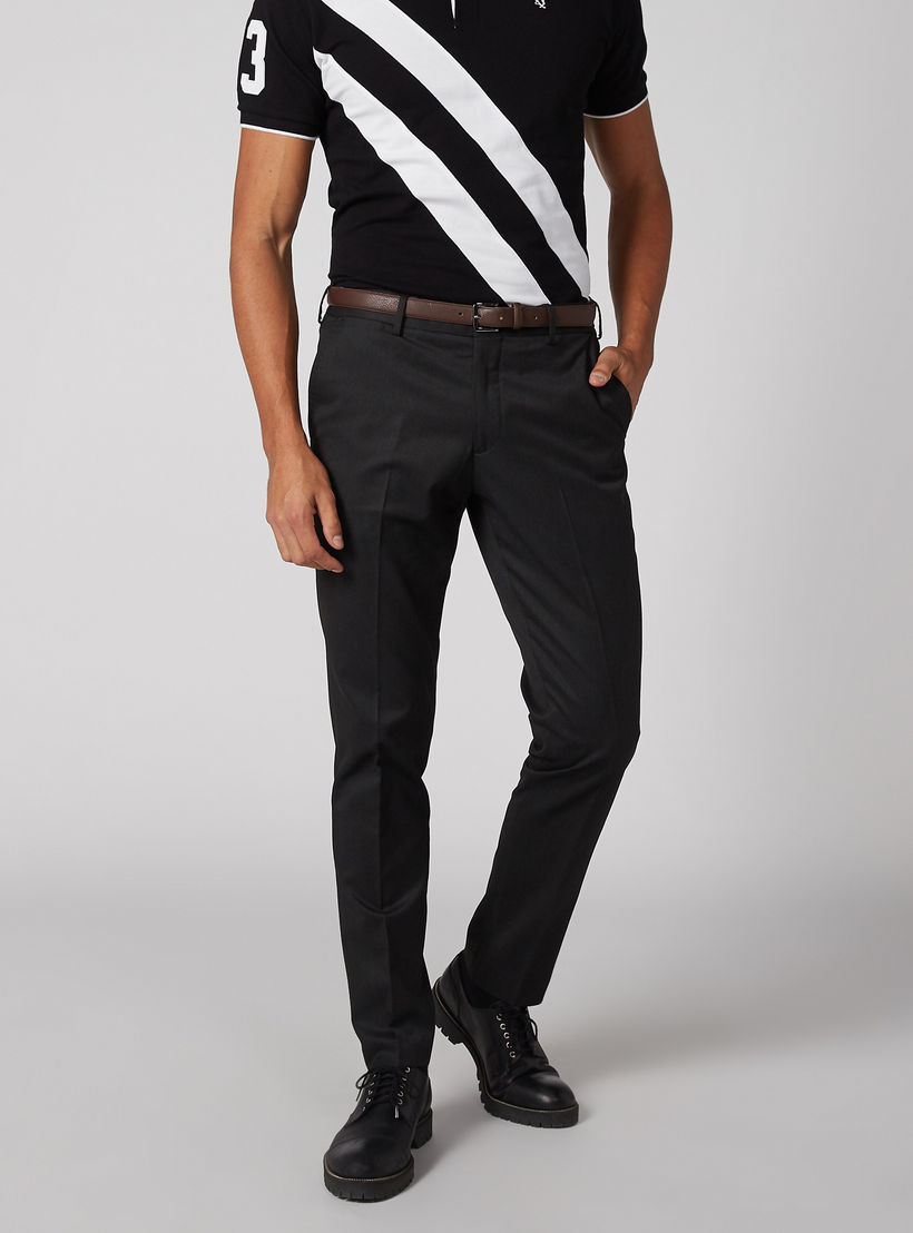 Textured Mid-Rise Trousers with Pocket Detail and Belt Loops-men-clothing-bottoms-trousersandchinos-trousers-image-1
