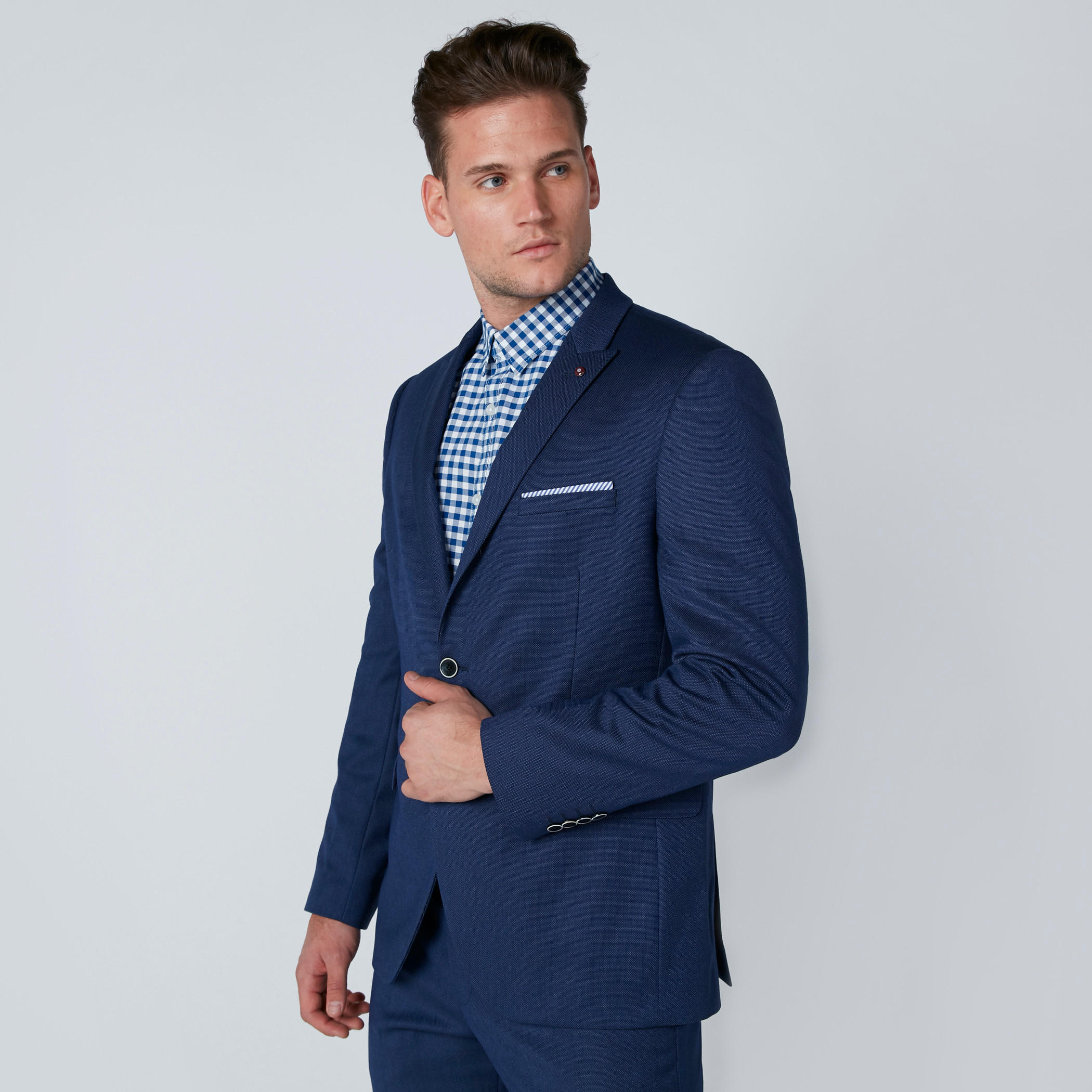 جاكيت بدلة بياقة طويلة وأكمام طويلة وجيوب-men-winterwear-jacketsandblazers-image-1