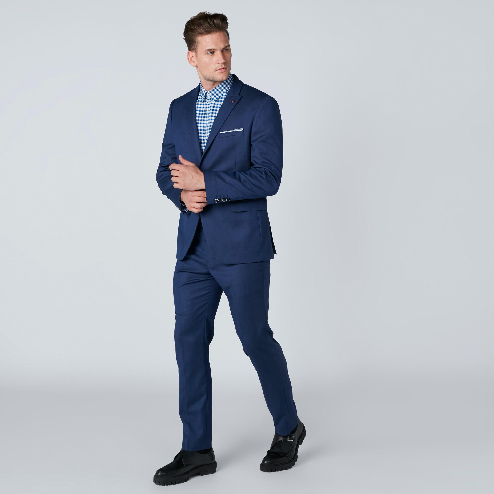جاكيت بدلة بياقة طويلة وأكمام طويلة وجيوب-men-winterwear-jacketsandblazers-image-3