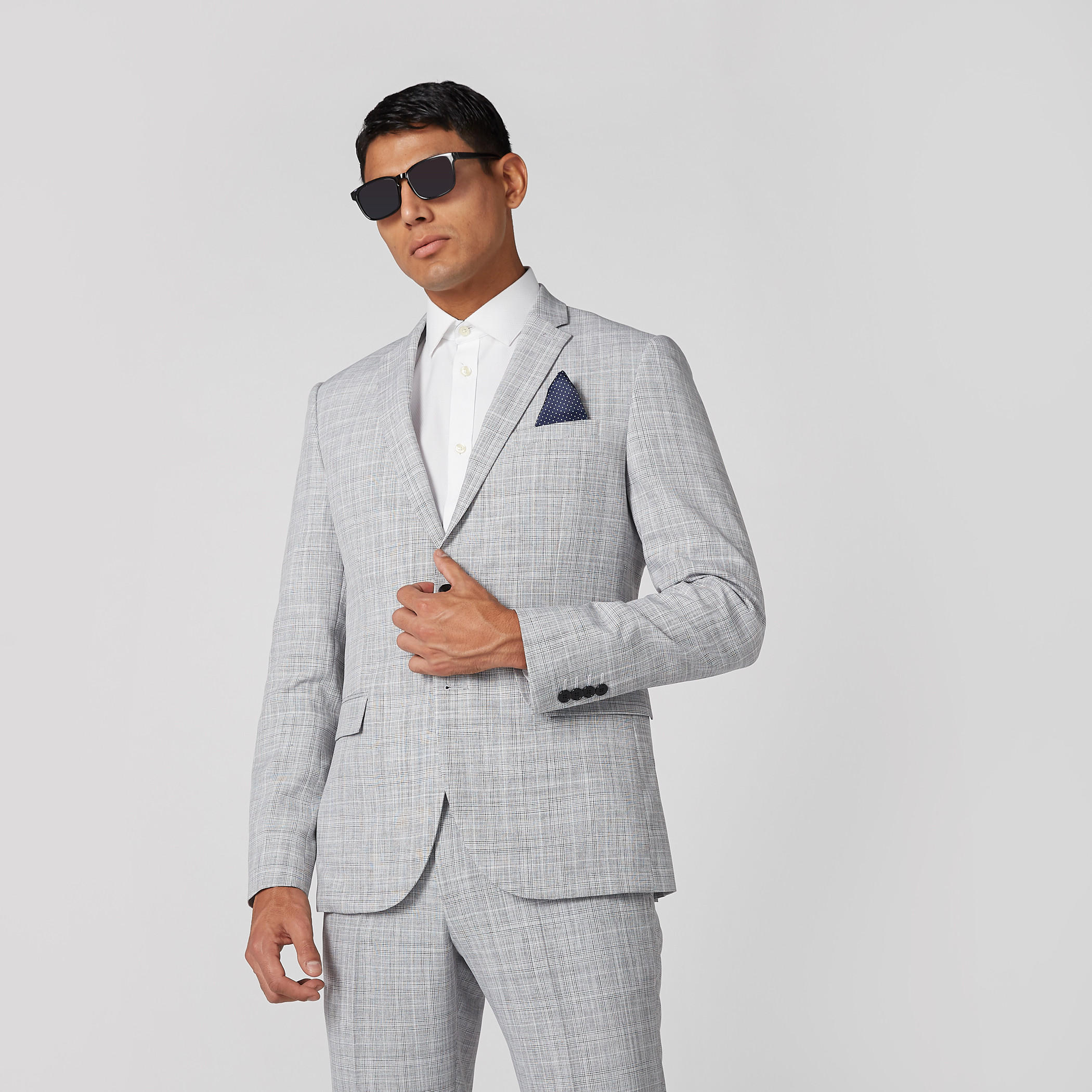 جاكيت سليم كاروهات بجيوب-men-winterwear-jacketsandblazers-image-1