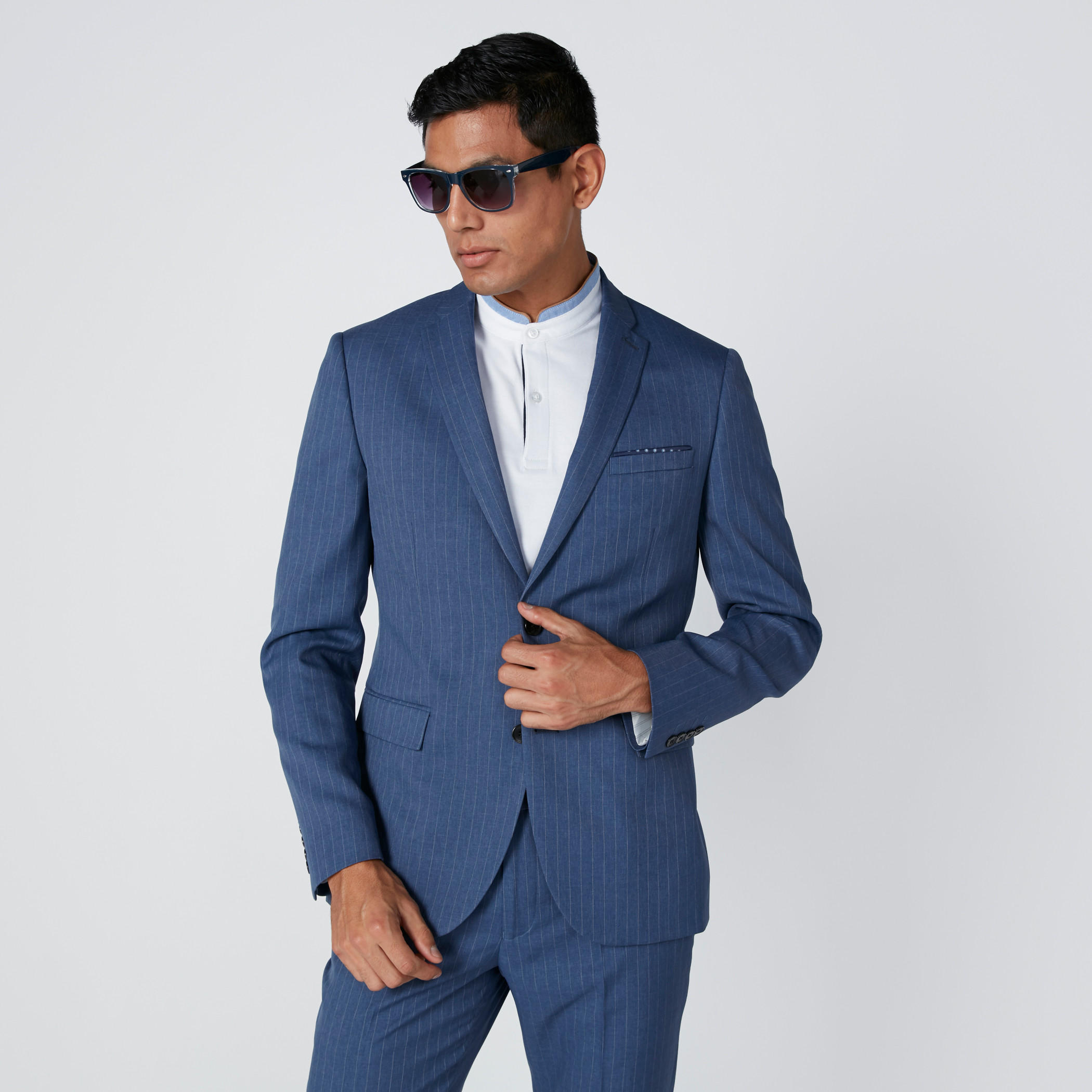 جاكيت سليم مقلم بجيوب-men-winterwear-jacketsandblazers-image-1