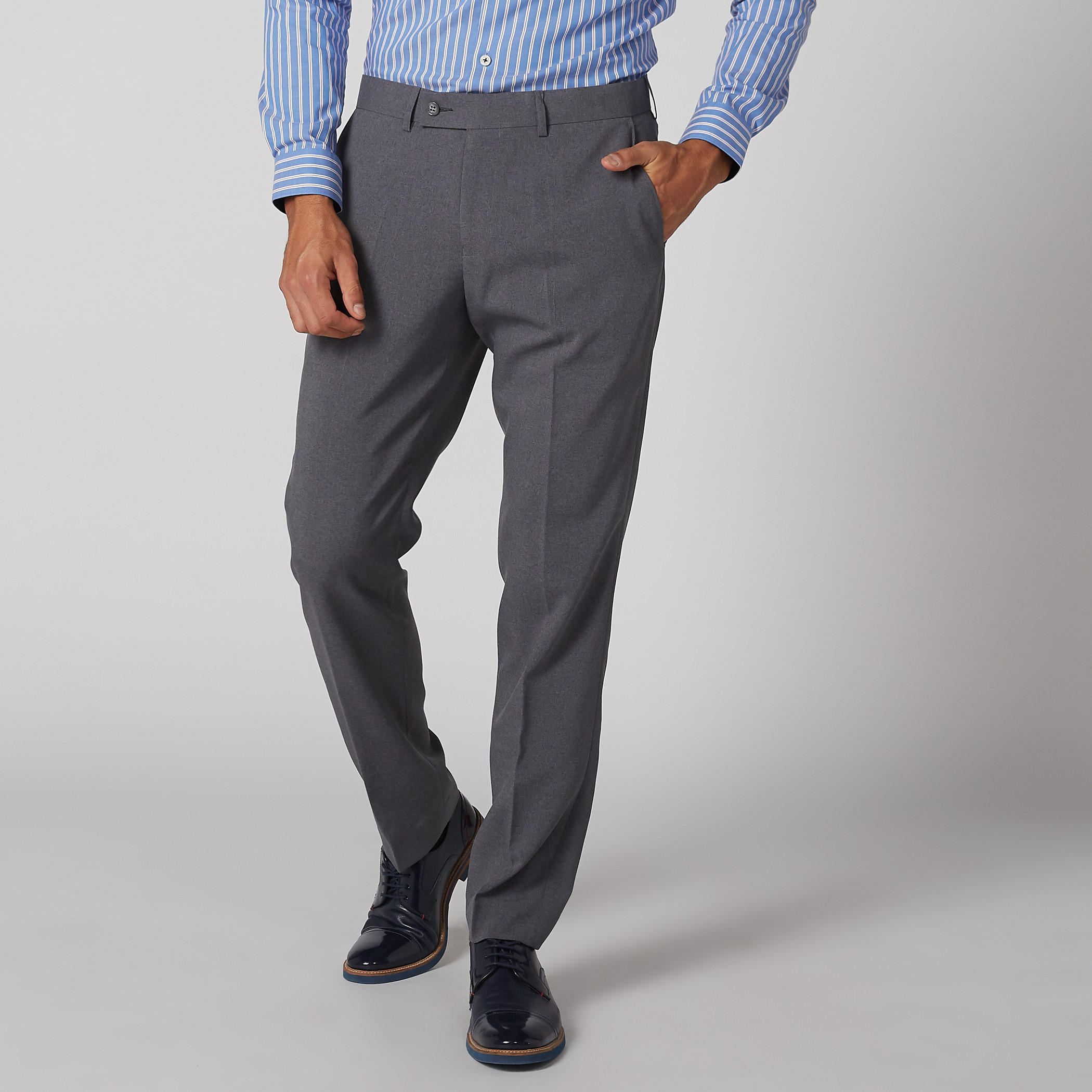 بنطال بقصّة عادية وخصر متوسط الارتفاع وجيوب -men-clothing-bottoms-trousersandchinos-trousers-image-7