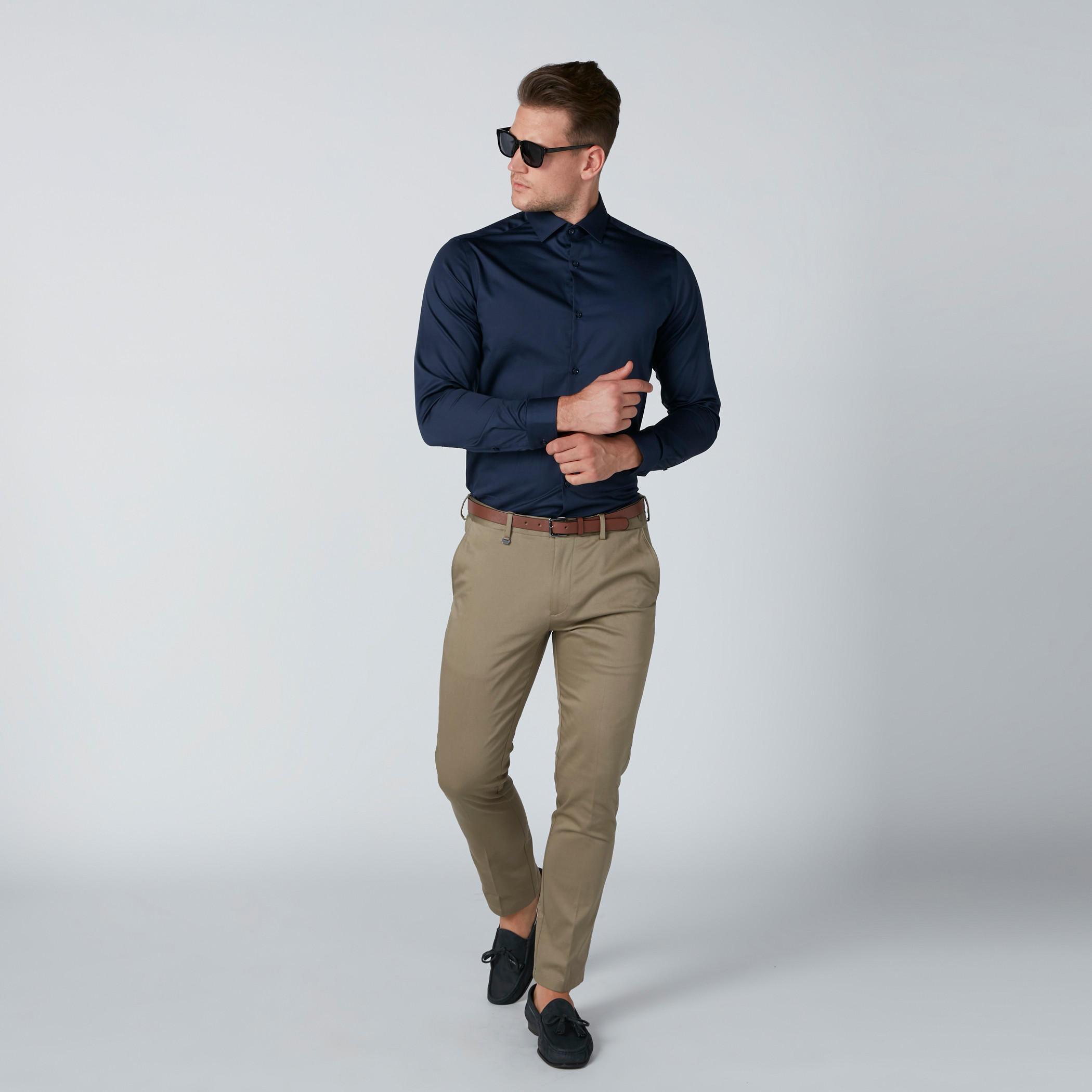 قميص بقصة عادية وأكمام طويلة-men-clothing-shirts-image-1