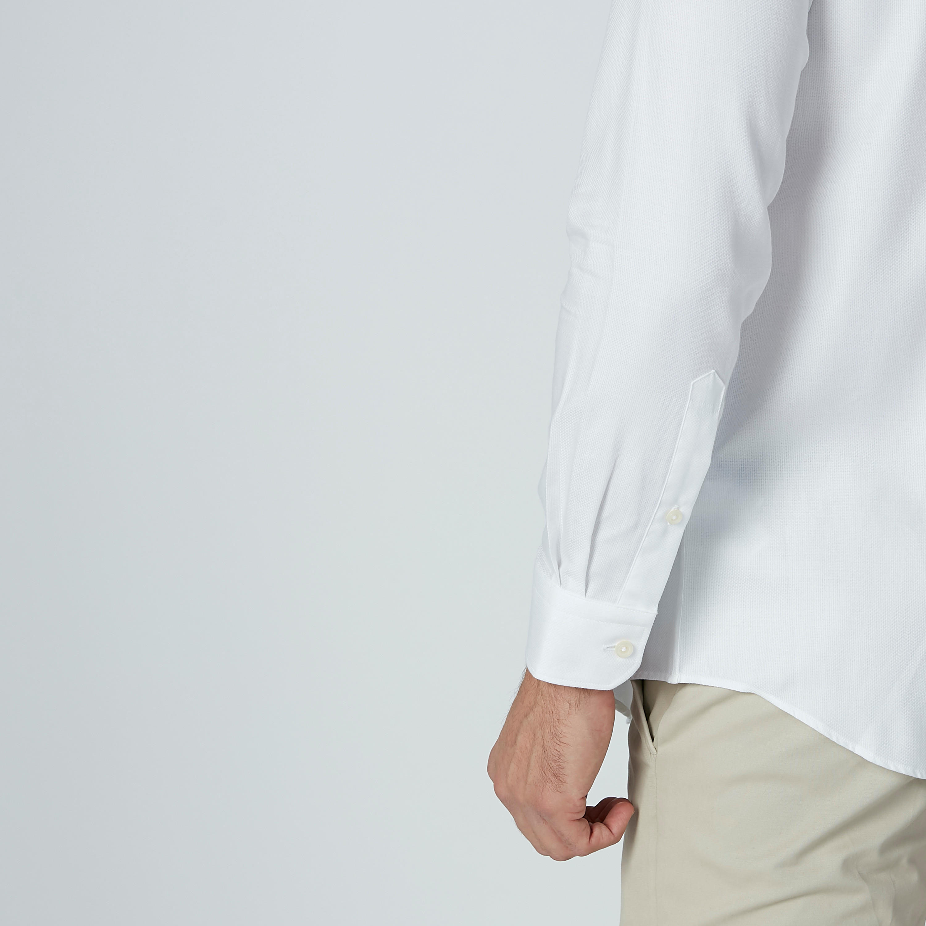 قميص رسمي سادة بأكمام طويلة وجيب على الصدر-men-clothing-shirts-image-4