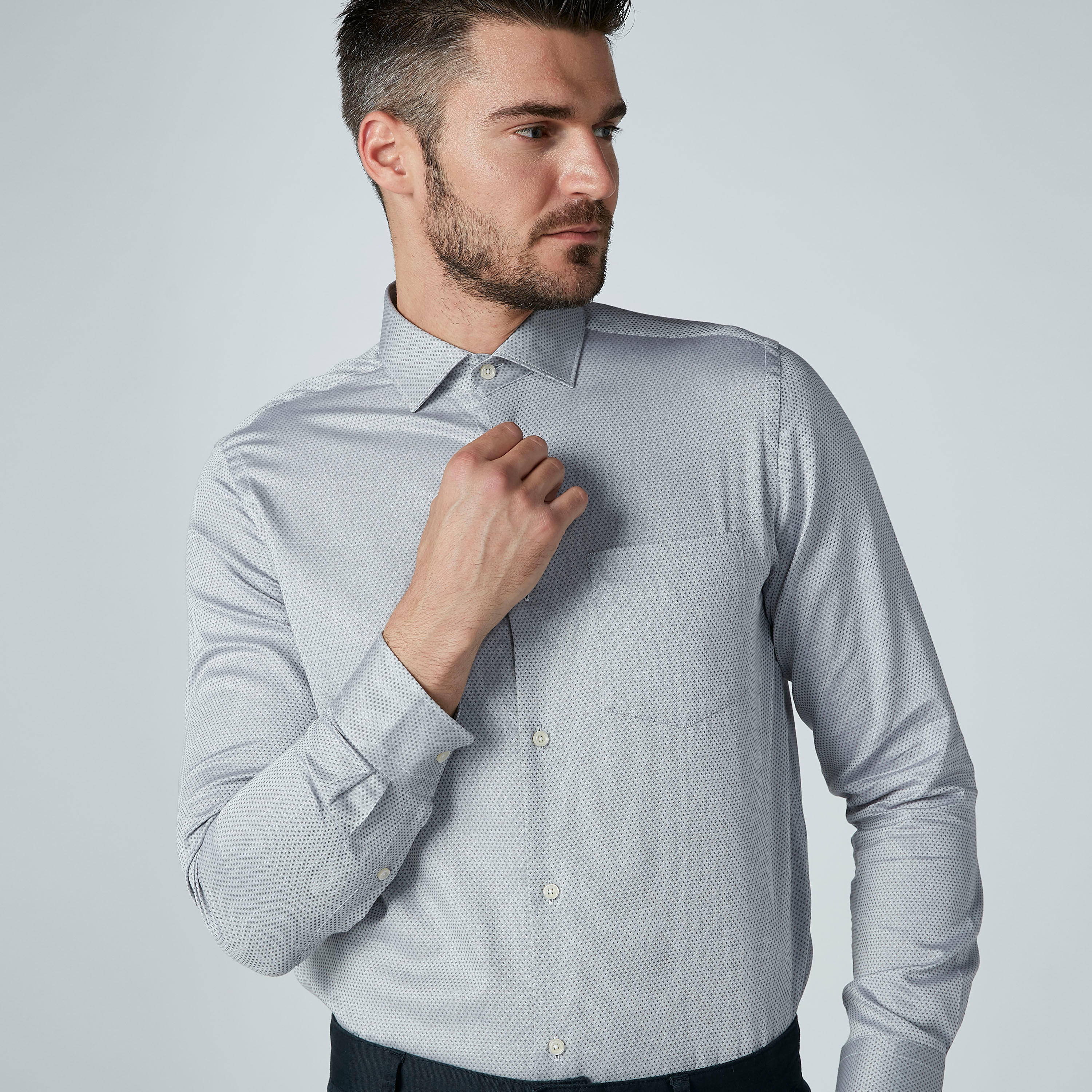 قميص رسمي بأكمام طويلة وجيب على الصدر-men-clothing-shirts-image-2
