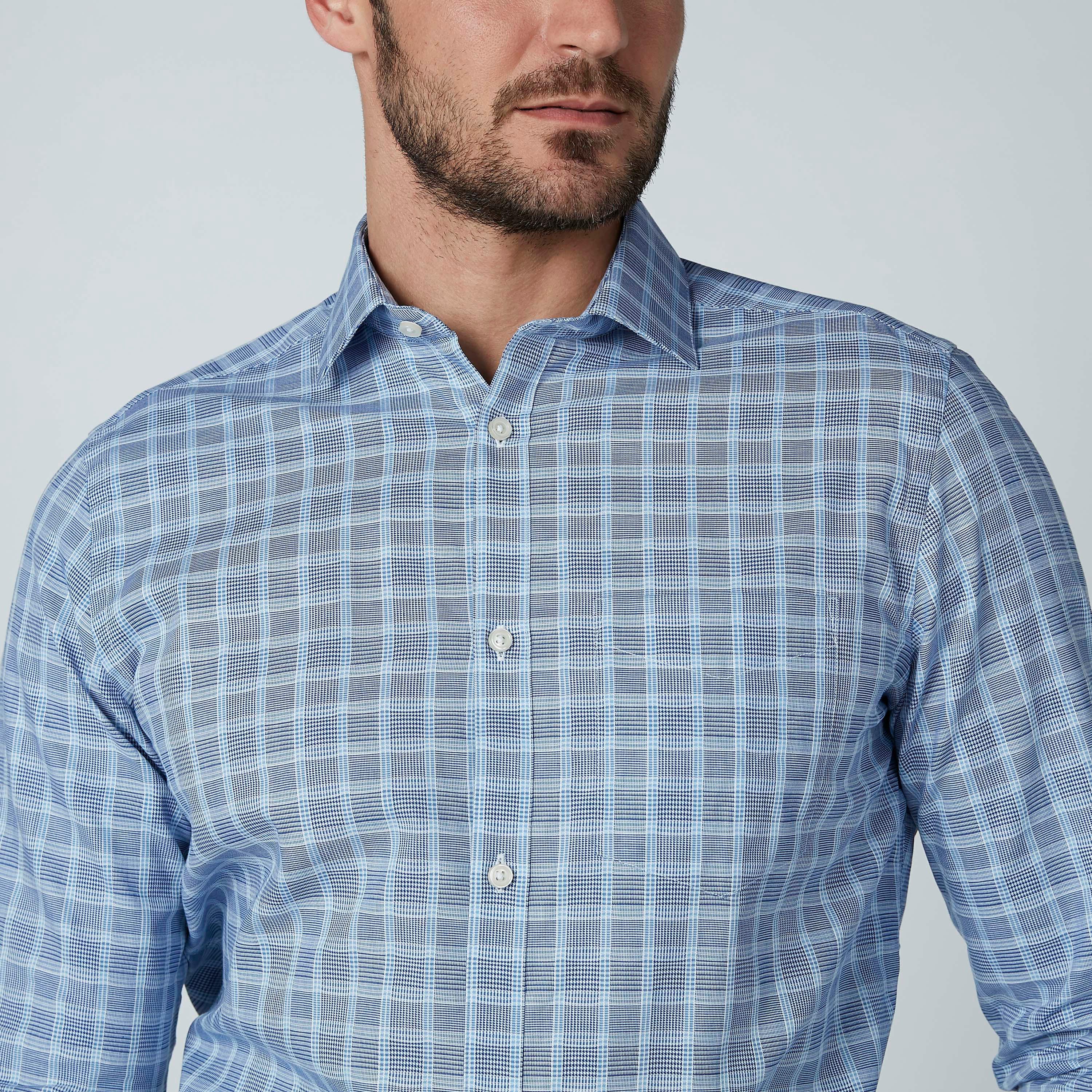Chequered Shirt with Chest Pocket Detail and Long Sleeves-men-clothing-shirts-image-4