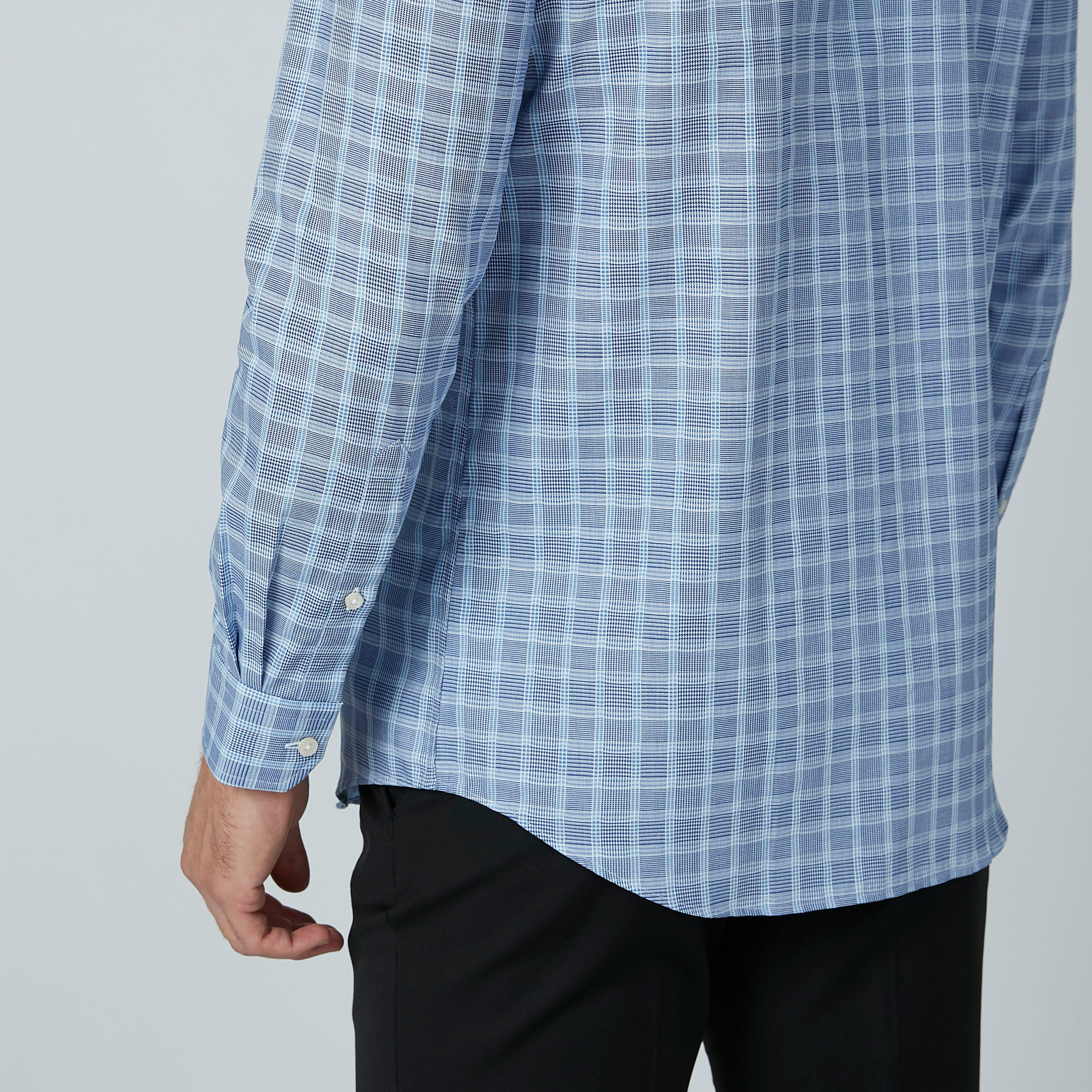 Chequered Shirt with Chest Pocket Detail and Long Sleeves-men-clothing-shirts-image-5