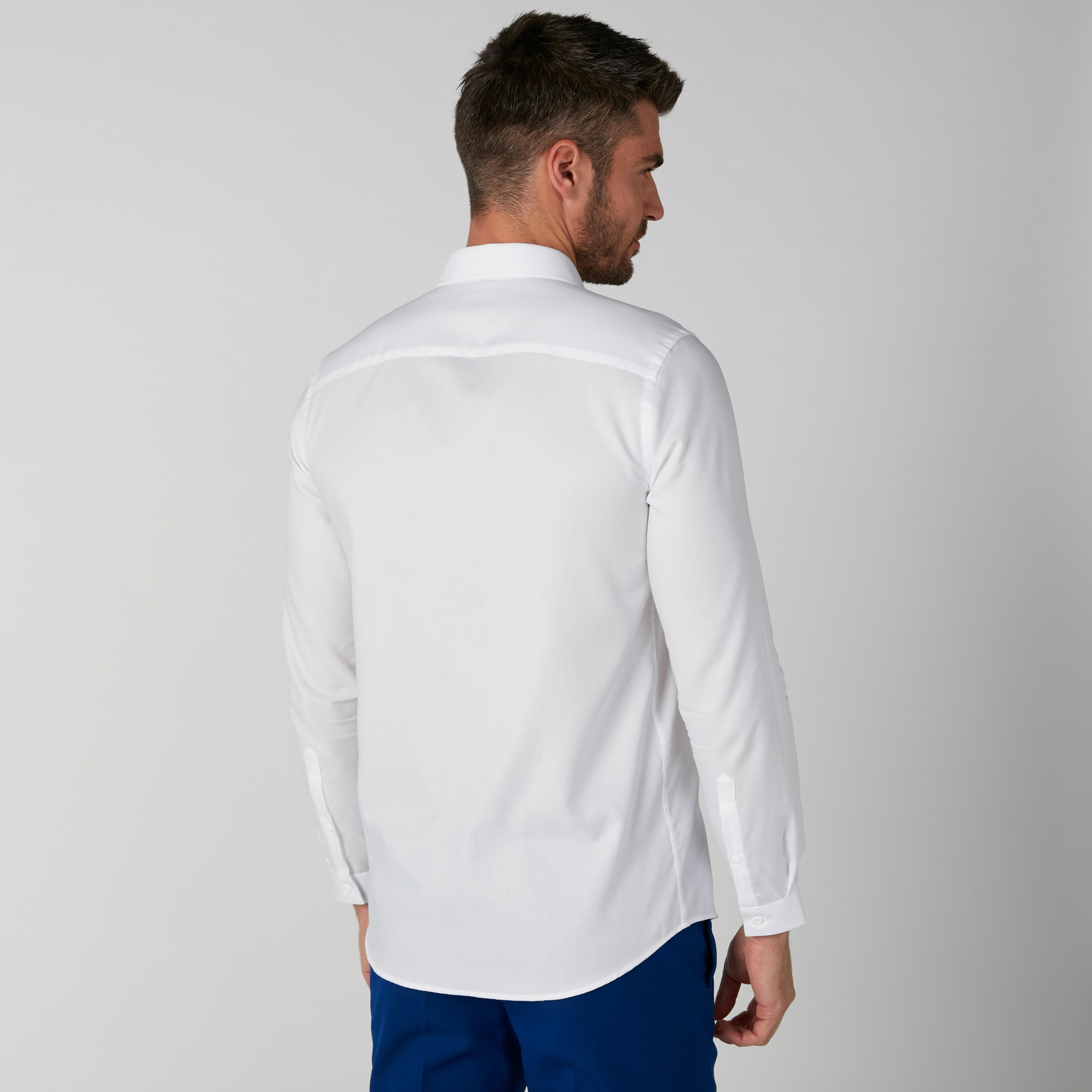 قميص مستدام سليم فيت بأكمام طويلة وأزرار غير مرئية-men-clothing-shirts-image-2