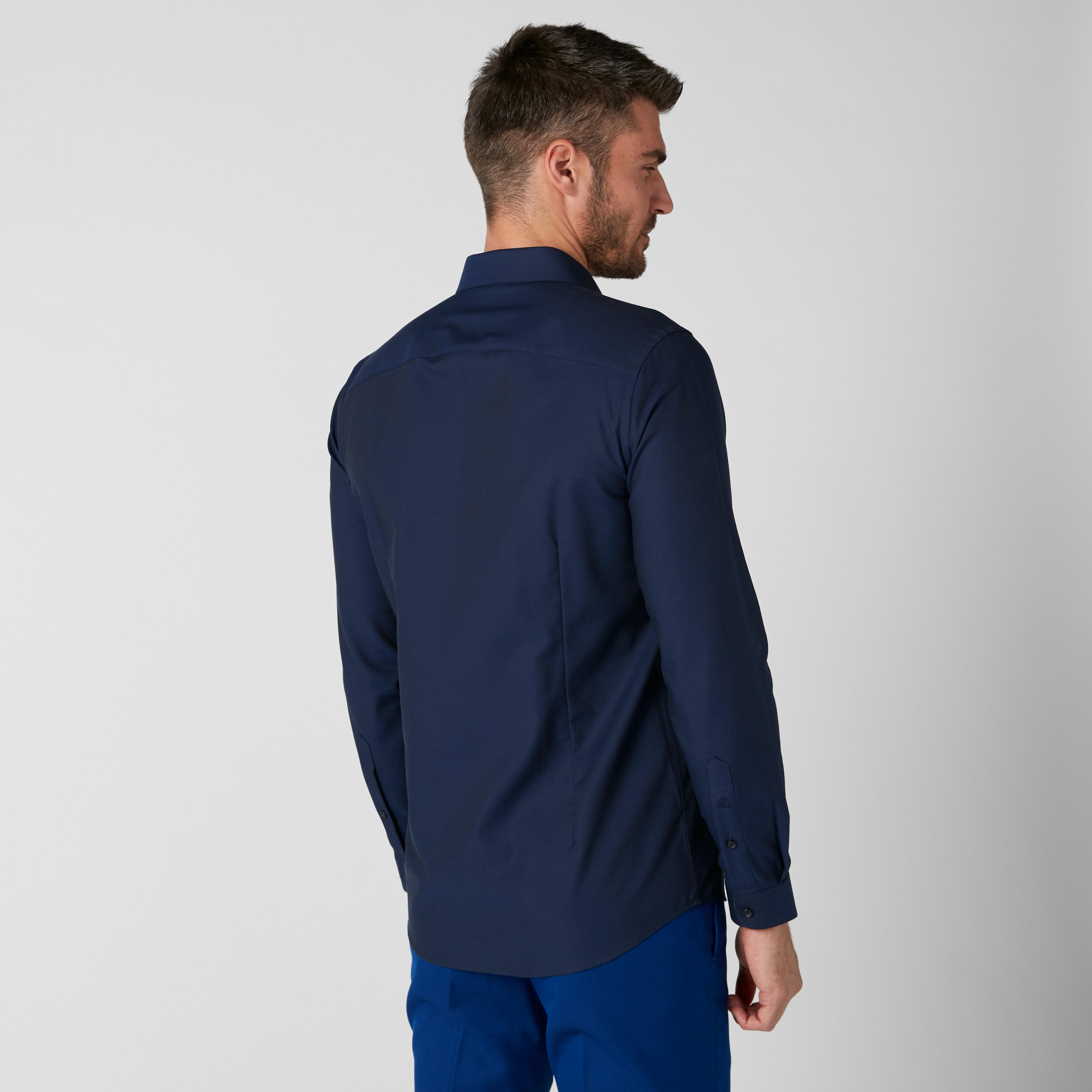 قميص مستدام سليم فيت بأكمام طويلة وأزرار-men-clothing-shirts-image-2