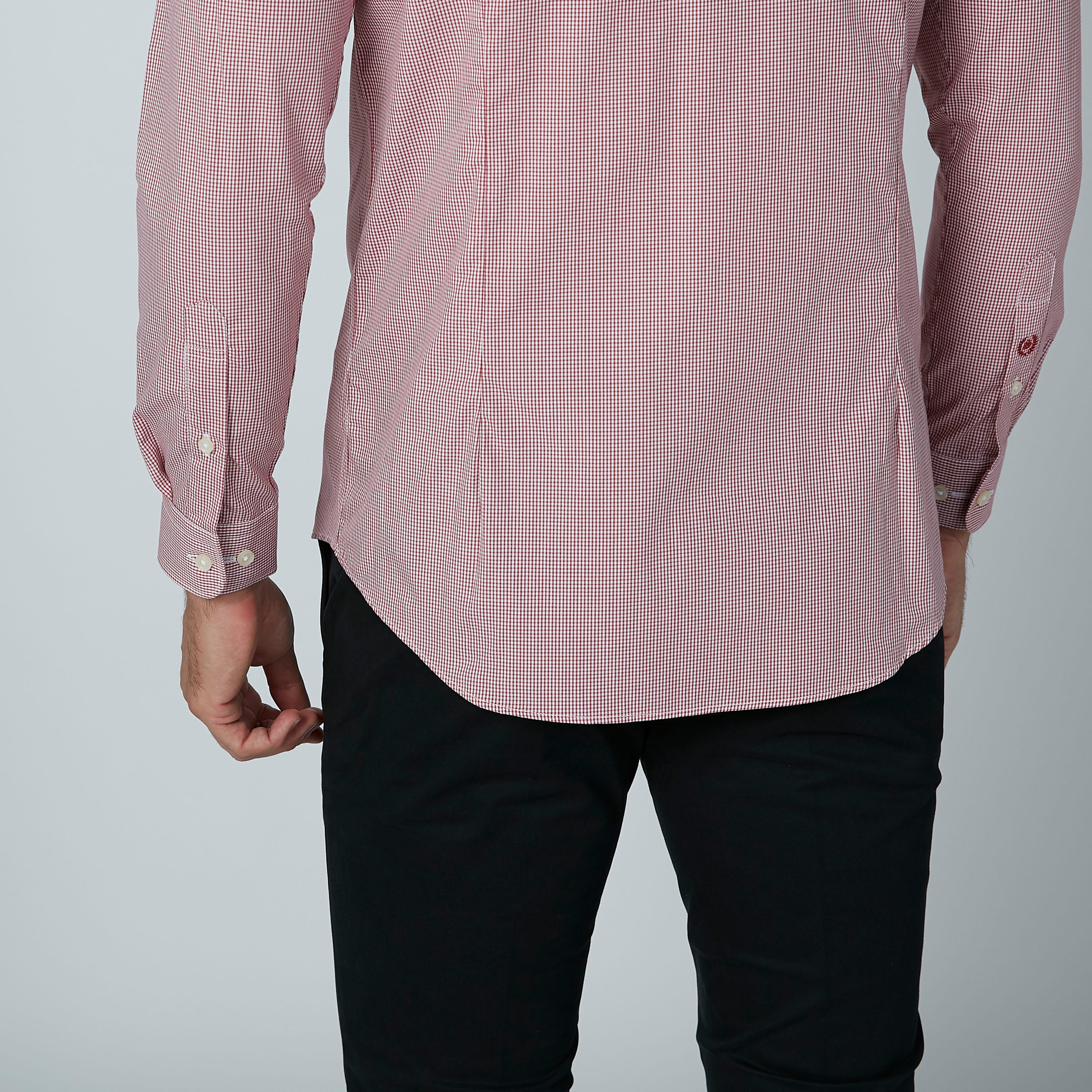 قميص كاروهات بأكمام طويلة وياقة بأزرار-men-clothing-shirts-image-5