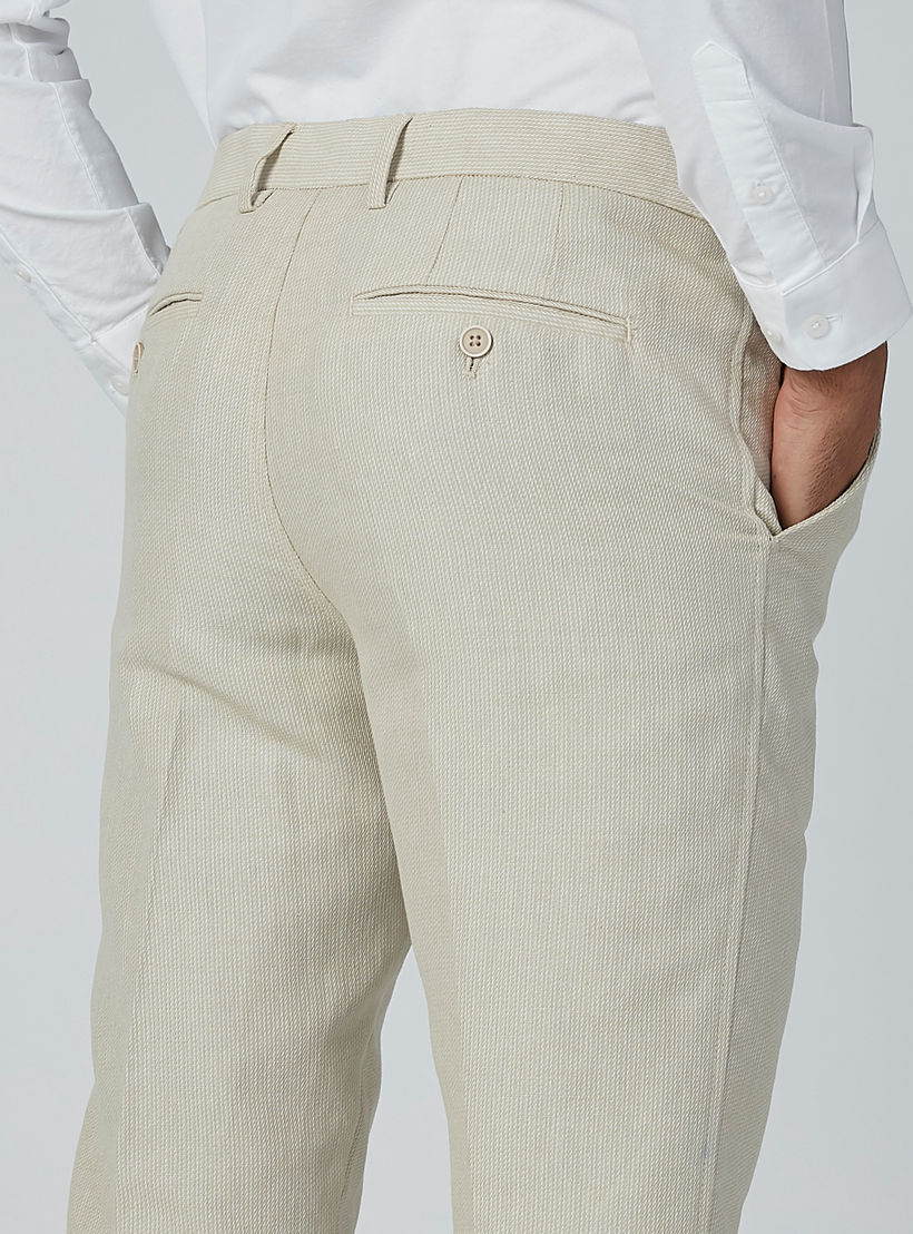 بنطال بارز الملمس بجيوب وعروات حزام-men-clothing-bottoms-trousersandchinos-trousers-image-5