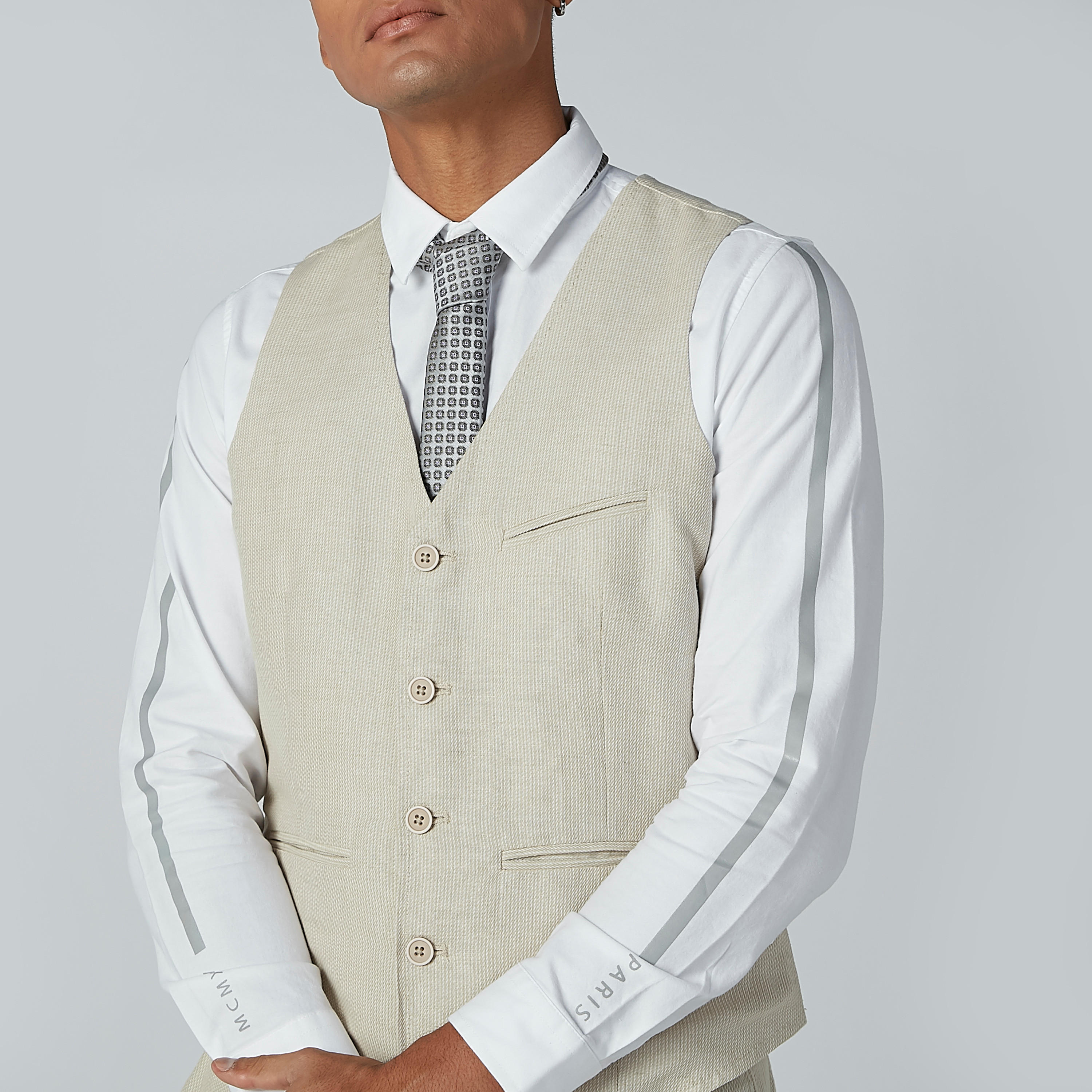 Textured Waistcoat with Button Closure and Pockets-men-clothing-jacketsandblazers-coats-image-3