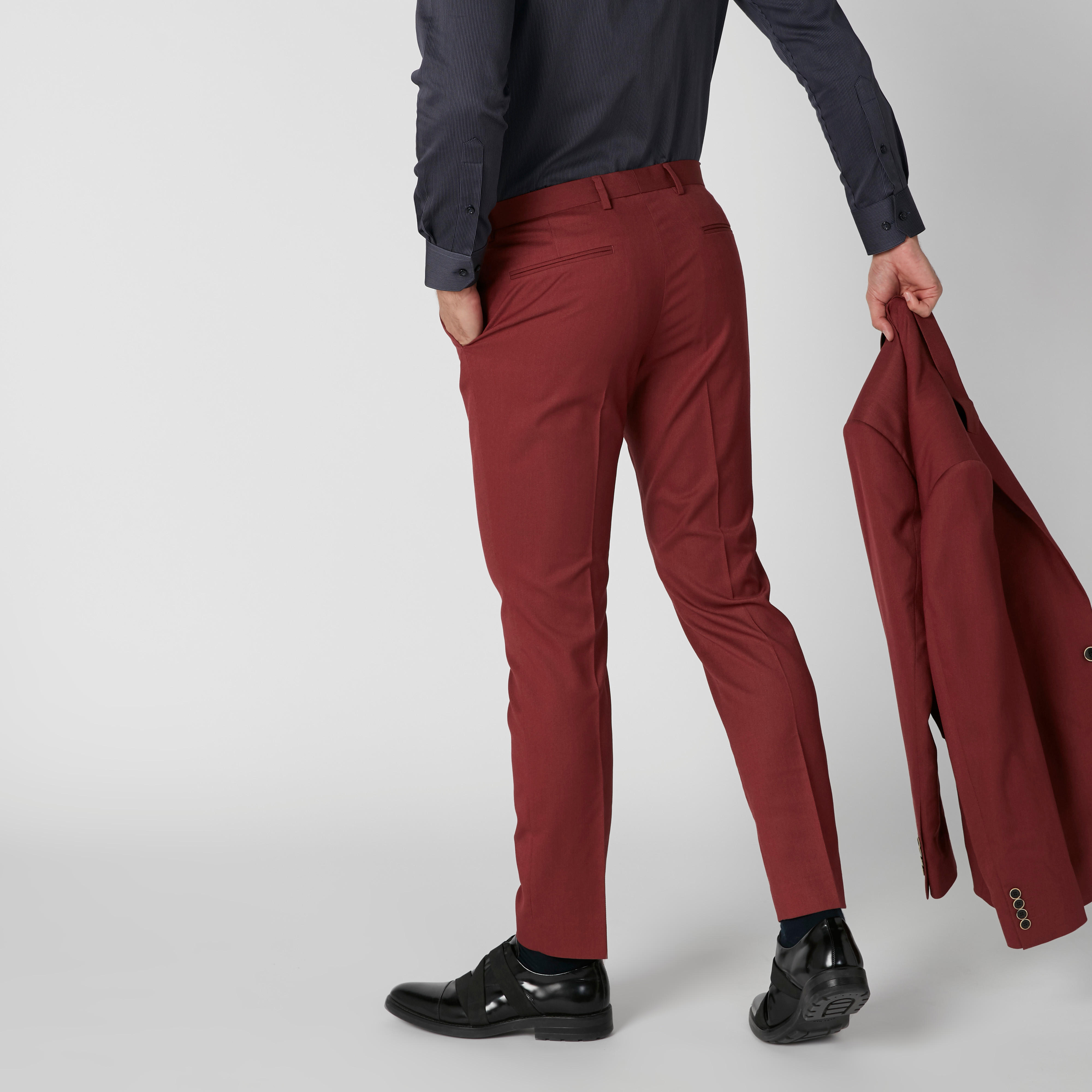 بنطال طويل سليم فيت بخصر متوسط الارتفاع متوسط-men-clothing-bottoms-trousersandchinos-trousers-image-2