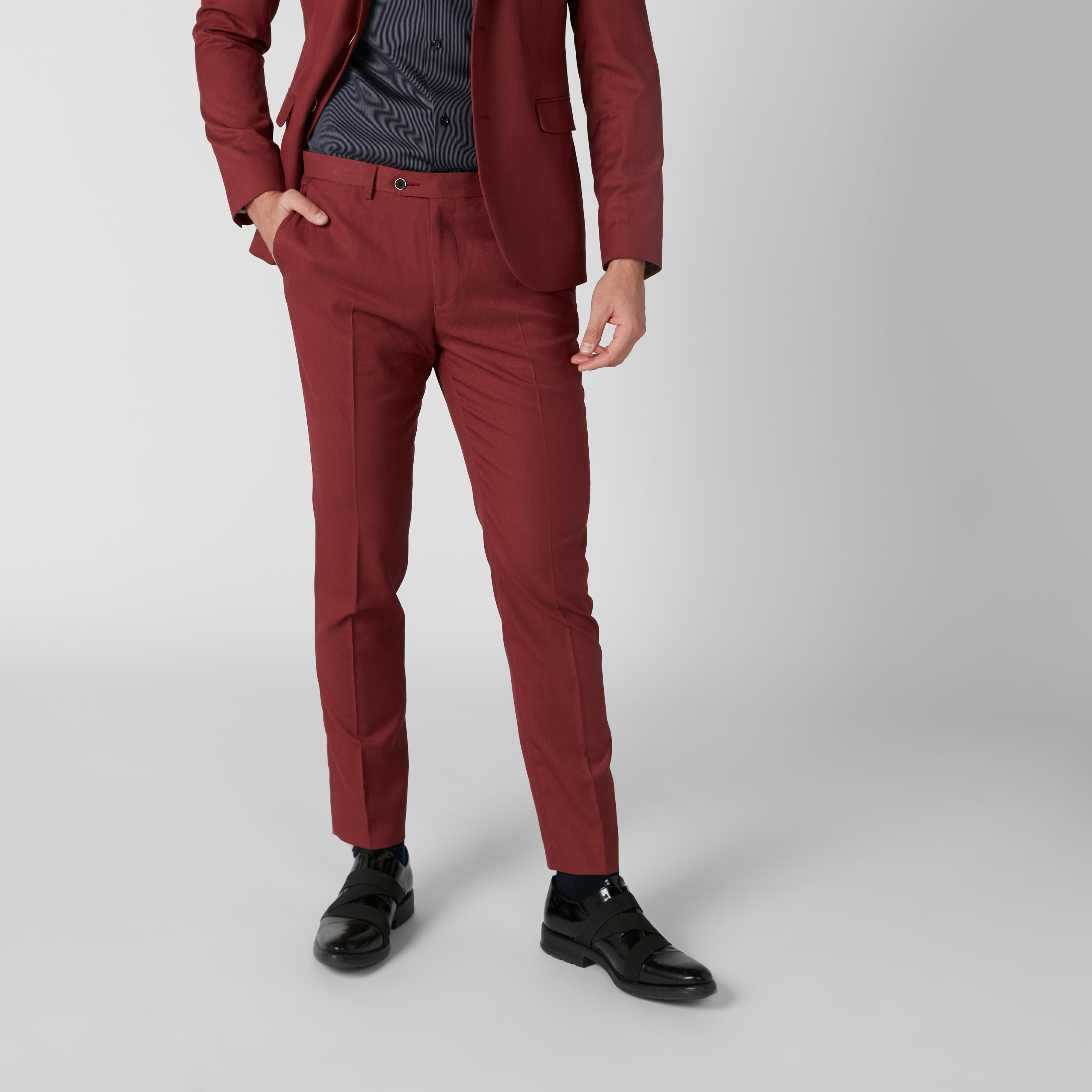 بنطال طويل سليم فيت بخصر متوسط الارتفاع متوسط-men-clothing-bottoms-trousersandchinos-trousers-image-3