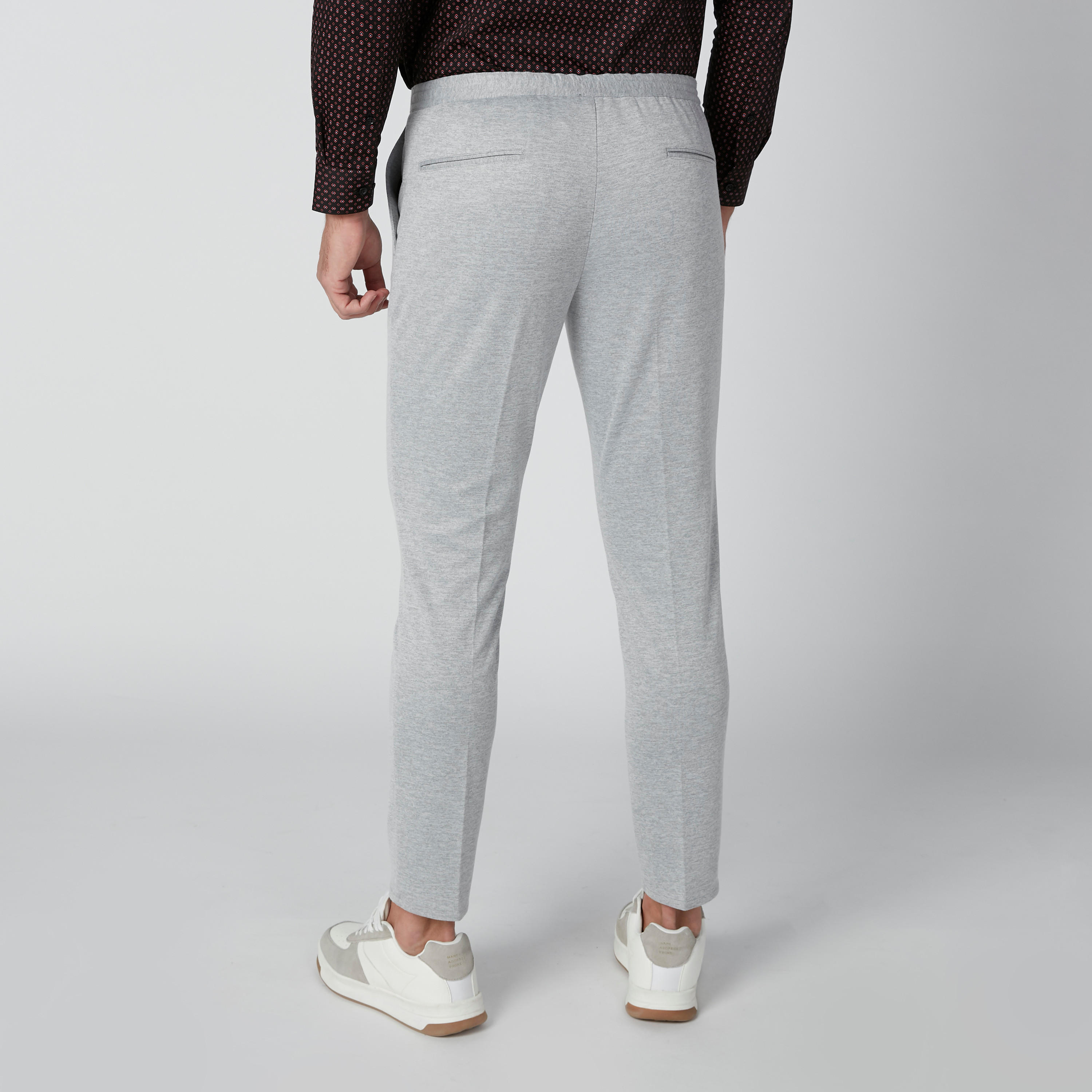 بنطال قصير بقصّة سكيني برباط وخصر متوسط الارتفاع-men-clothing-bottoms-trousersandchinos-trousers-image-3