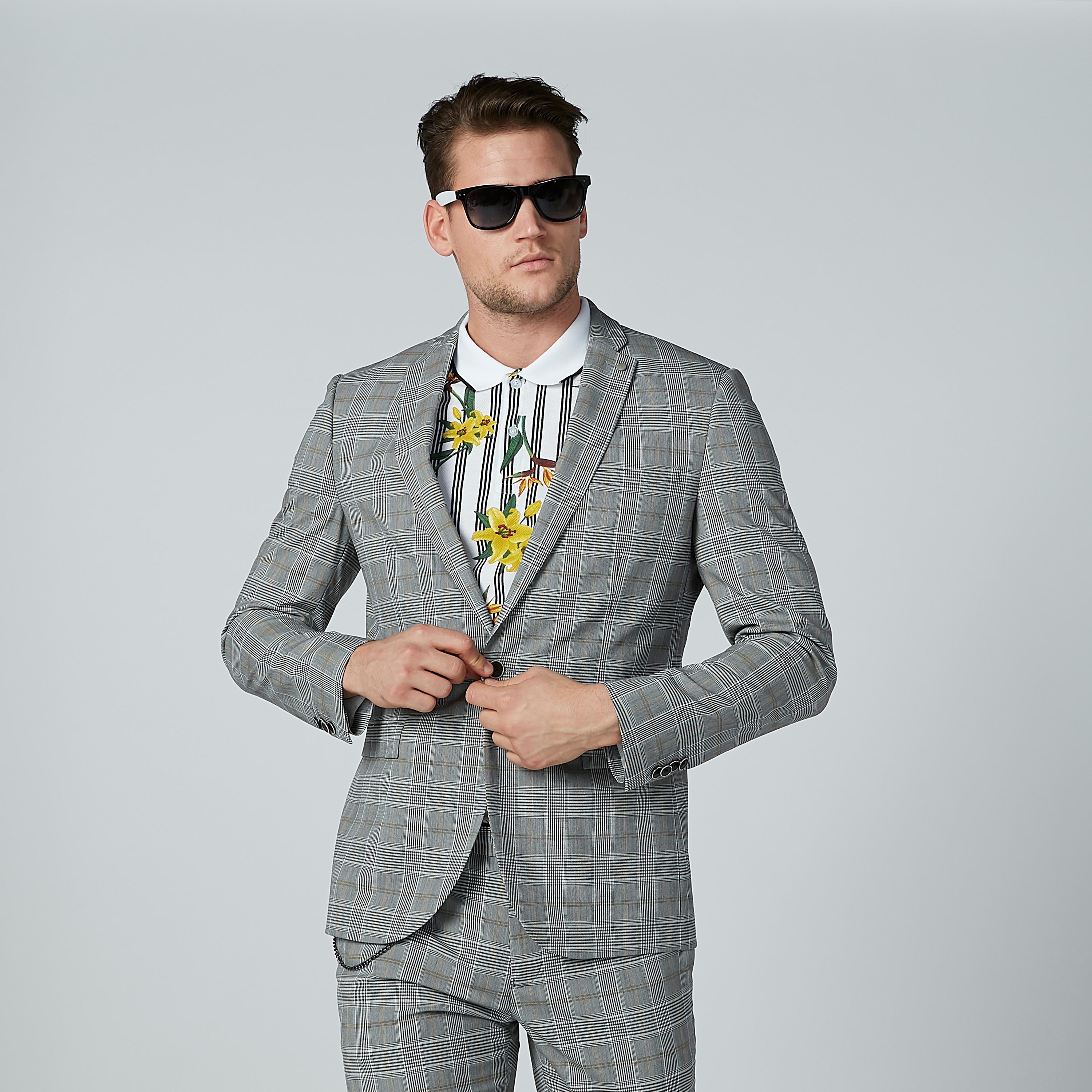 بليزر كاروهات بأكمام طويلة وجيوب-men-winterwear-jacketsandblazers-image-3