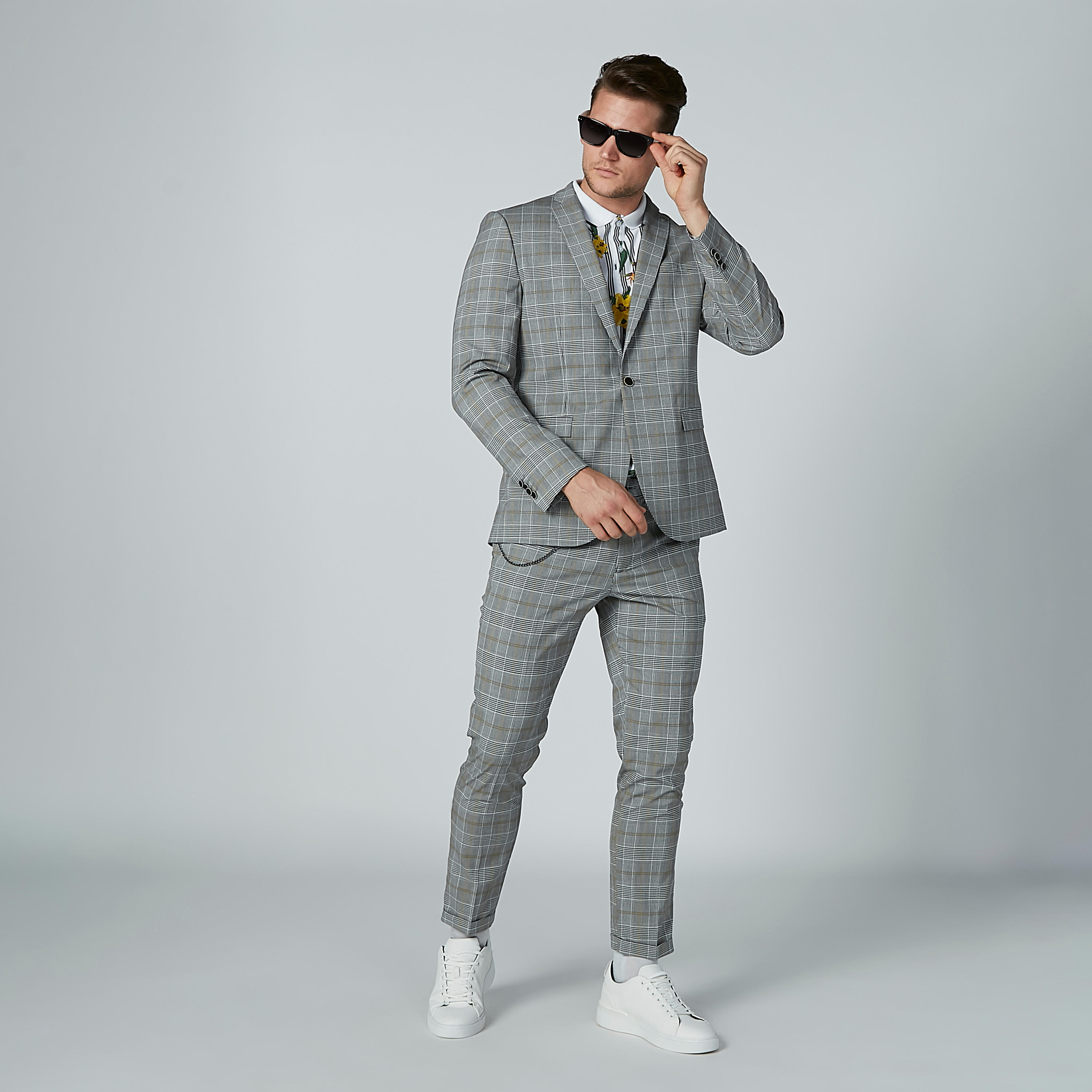 بنطال كاروهات بسحّاب إغلاق وجيوب-men-clothing-bottoms-trousersandchinos-trousers-image-2