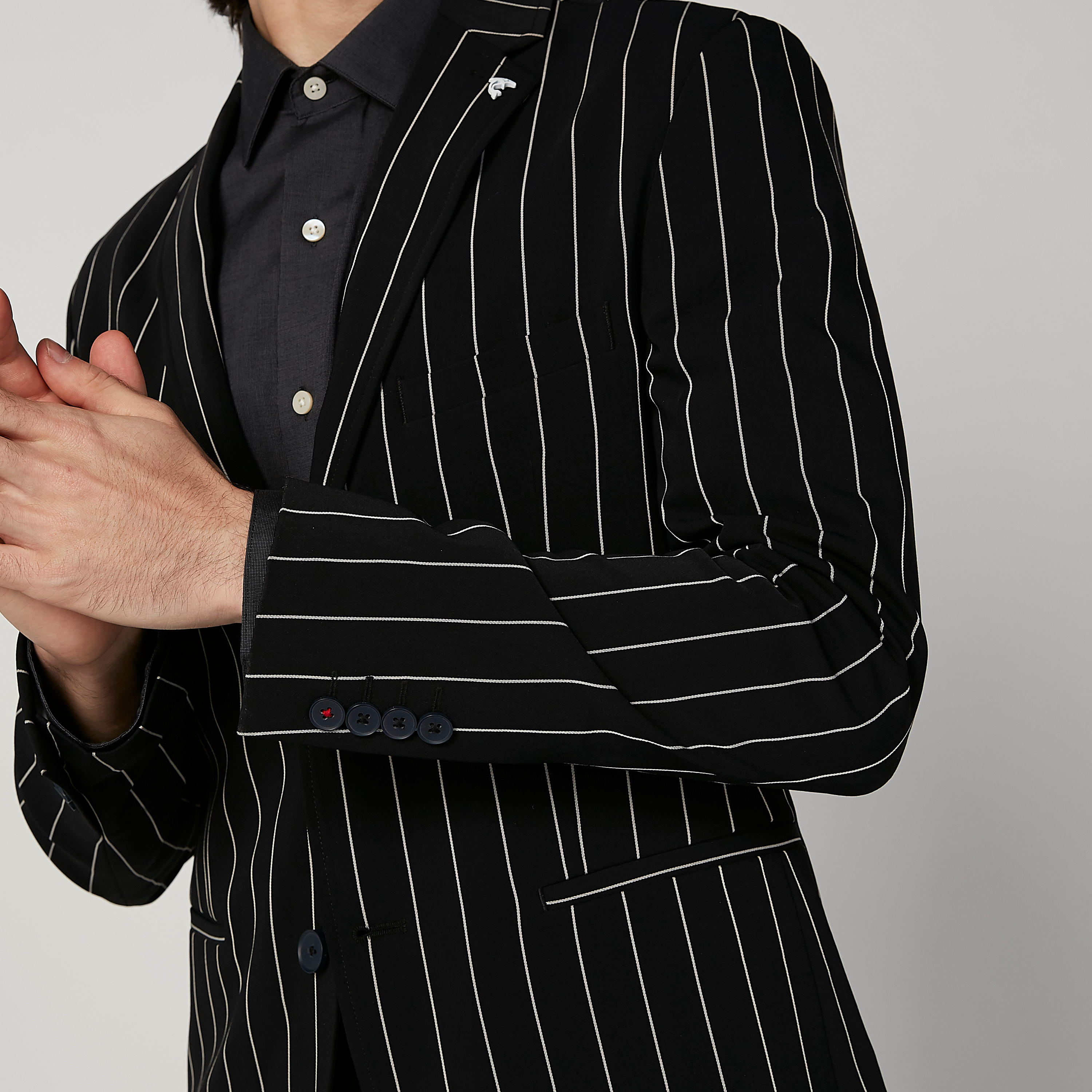 بليزر مخطط بأكمام طويلة وجيوب داخلية-men-winterwear-jacketsandblazers-image-5