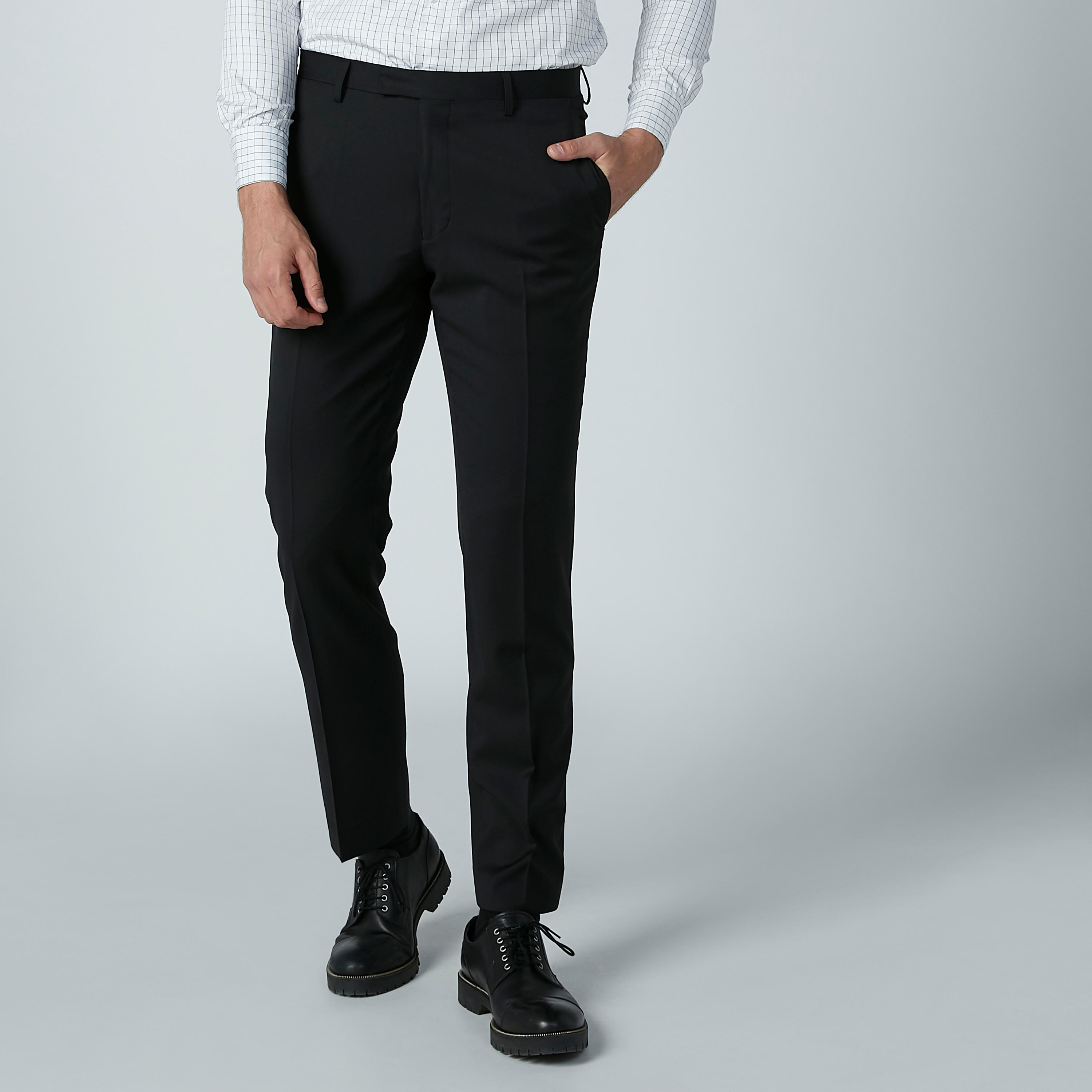بنطال طويل سادة بجيوب وحلقات للحزام-men-clothing-bottoms-trousersandchinos-trousers-image-2