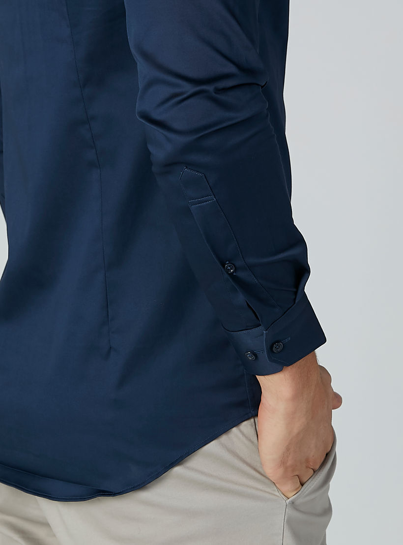 Plain Shirt with Long Sleeves and Complete Placket-men-clothing-shirts-image-6