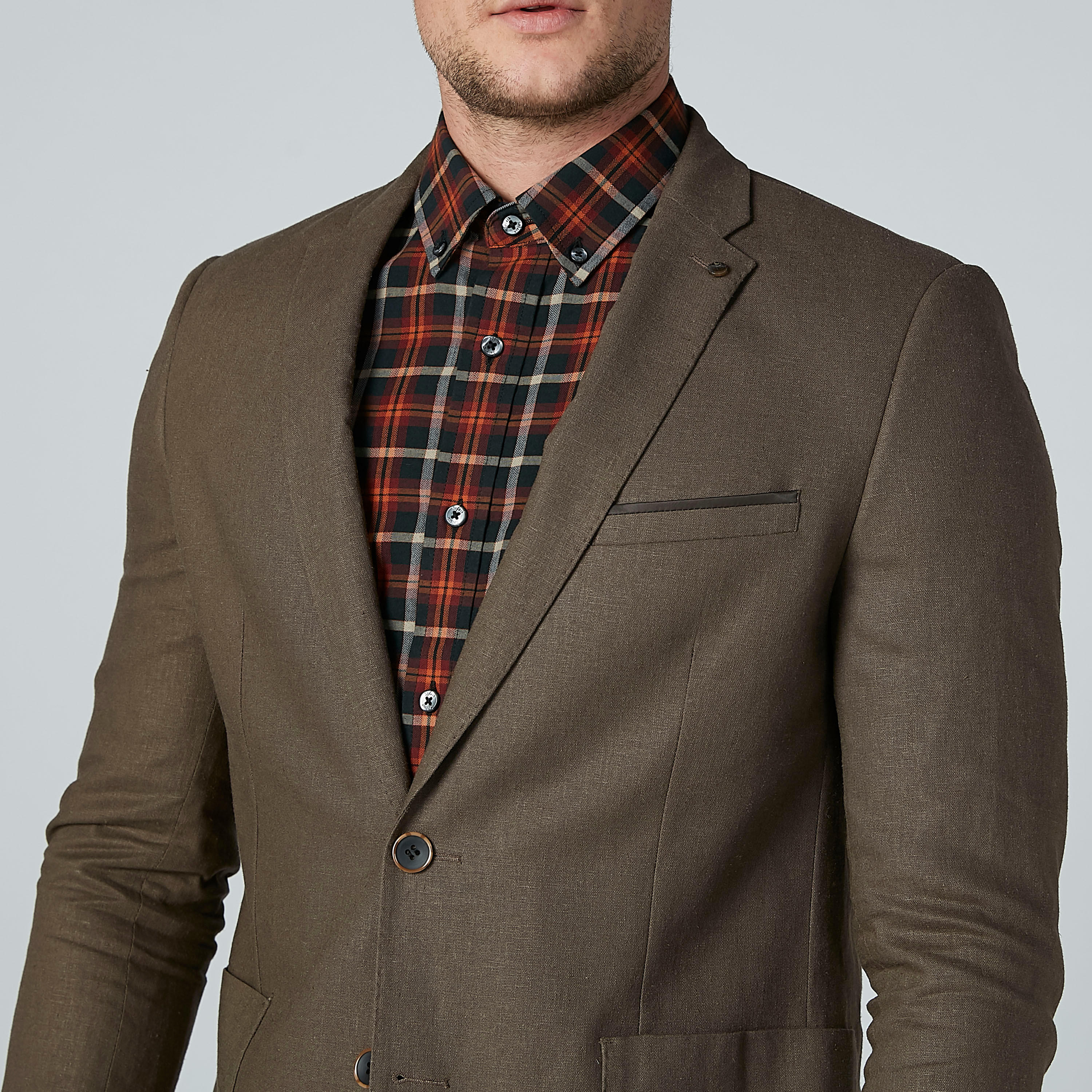 بليزر سادة بأكمام طويلة وجيوب-men-winterwear-jacketsandblazers-image-3