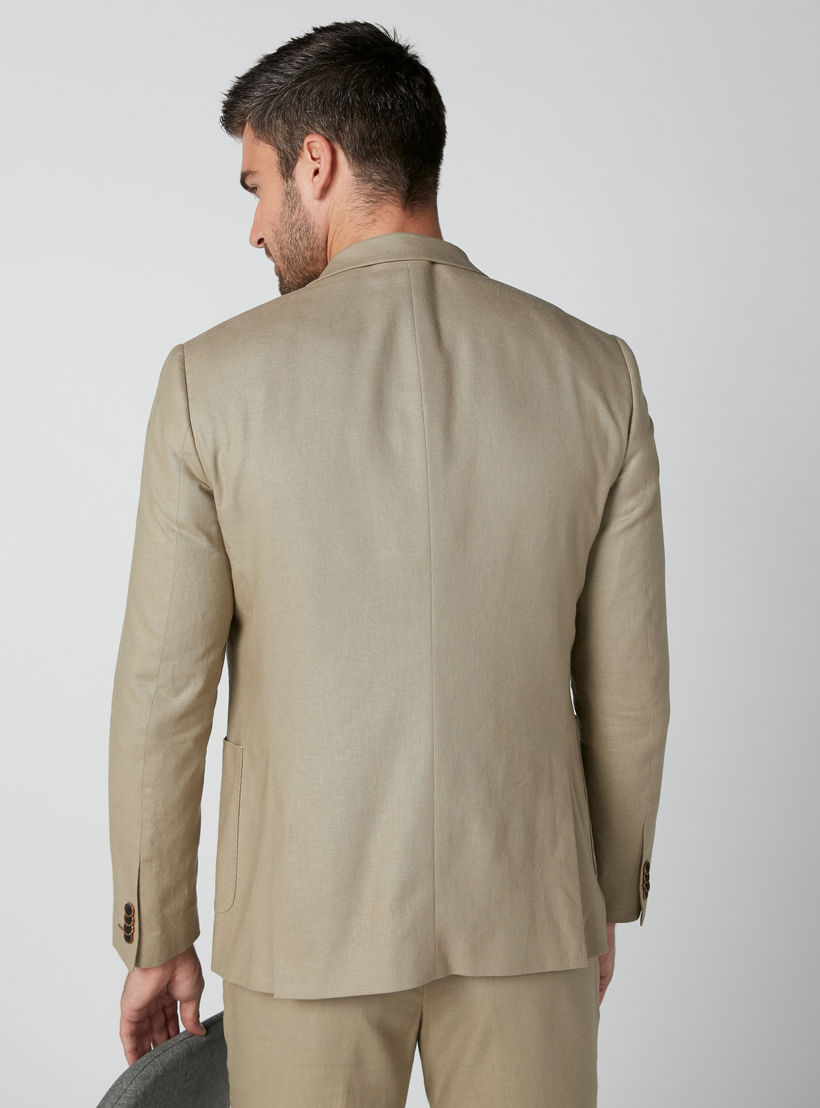 Textured Blazer with Notched Lapel and Button Closure-men-winterwear-jacketsandblazers-image-3