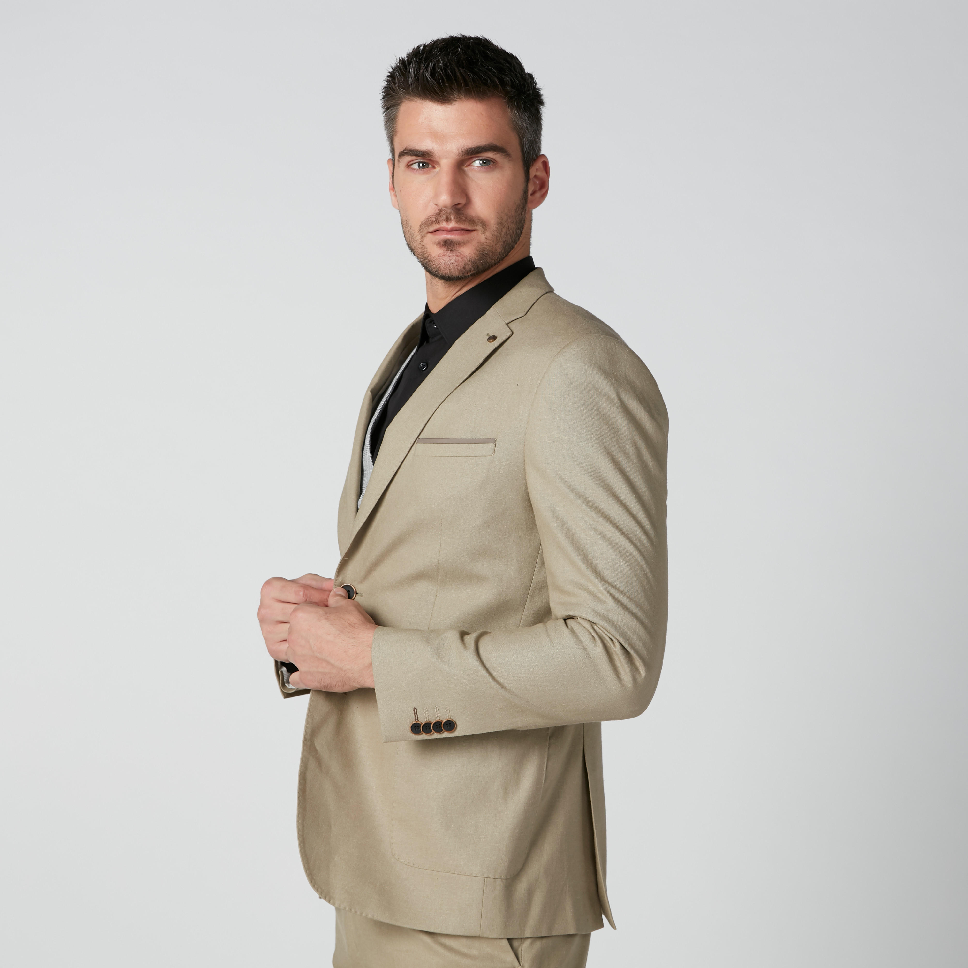 Textured Blazer with Notched Lapel and Button Closure-men-winterwear-jacketsandblazers-image-5