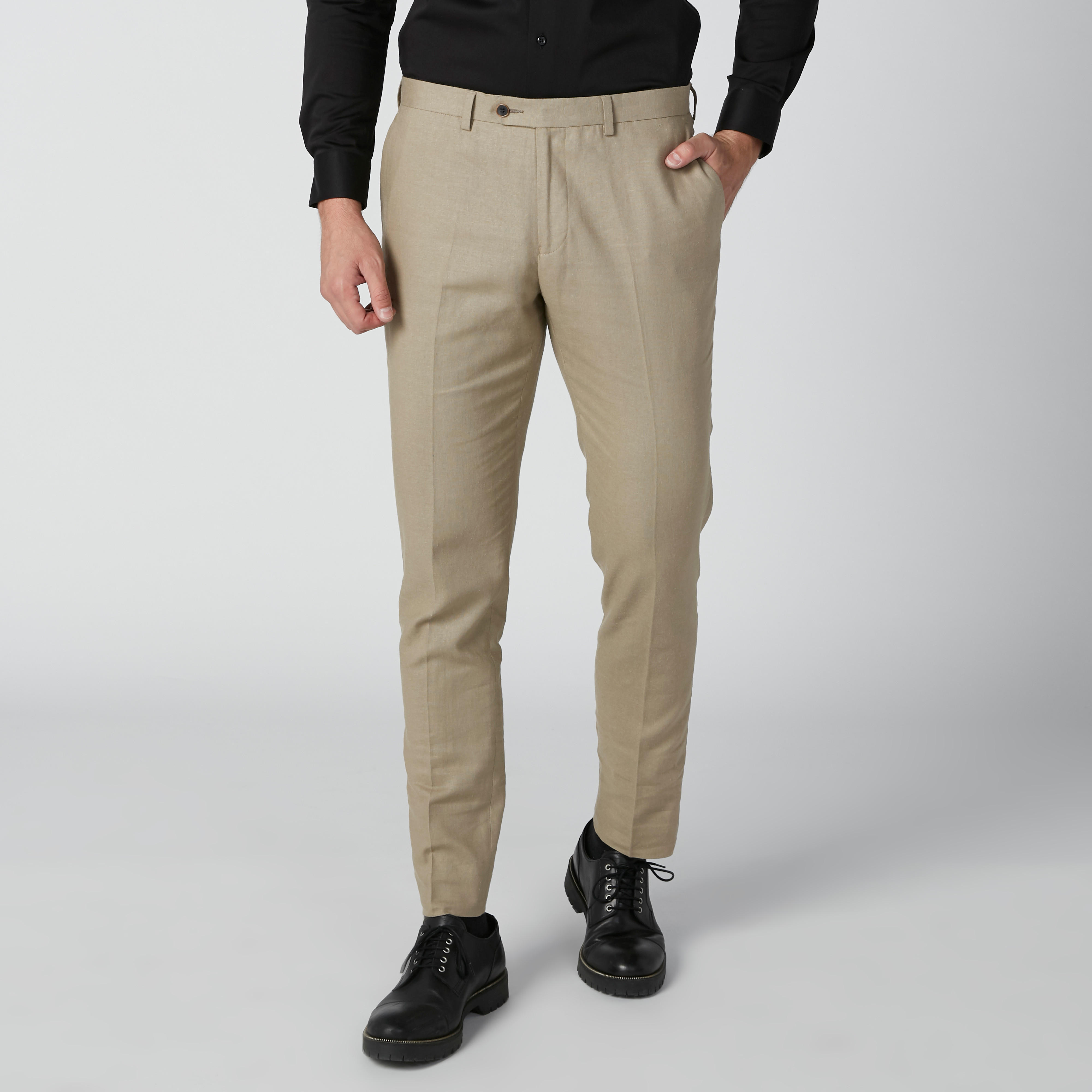 بنطال طويل بقصّة سليم وخصر متوسط الارتفاع وجيوب-men-clothing-bottoms-trousersandchinos-trousers-image-2