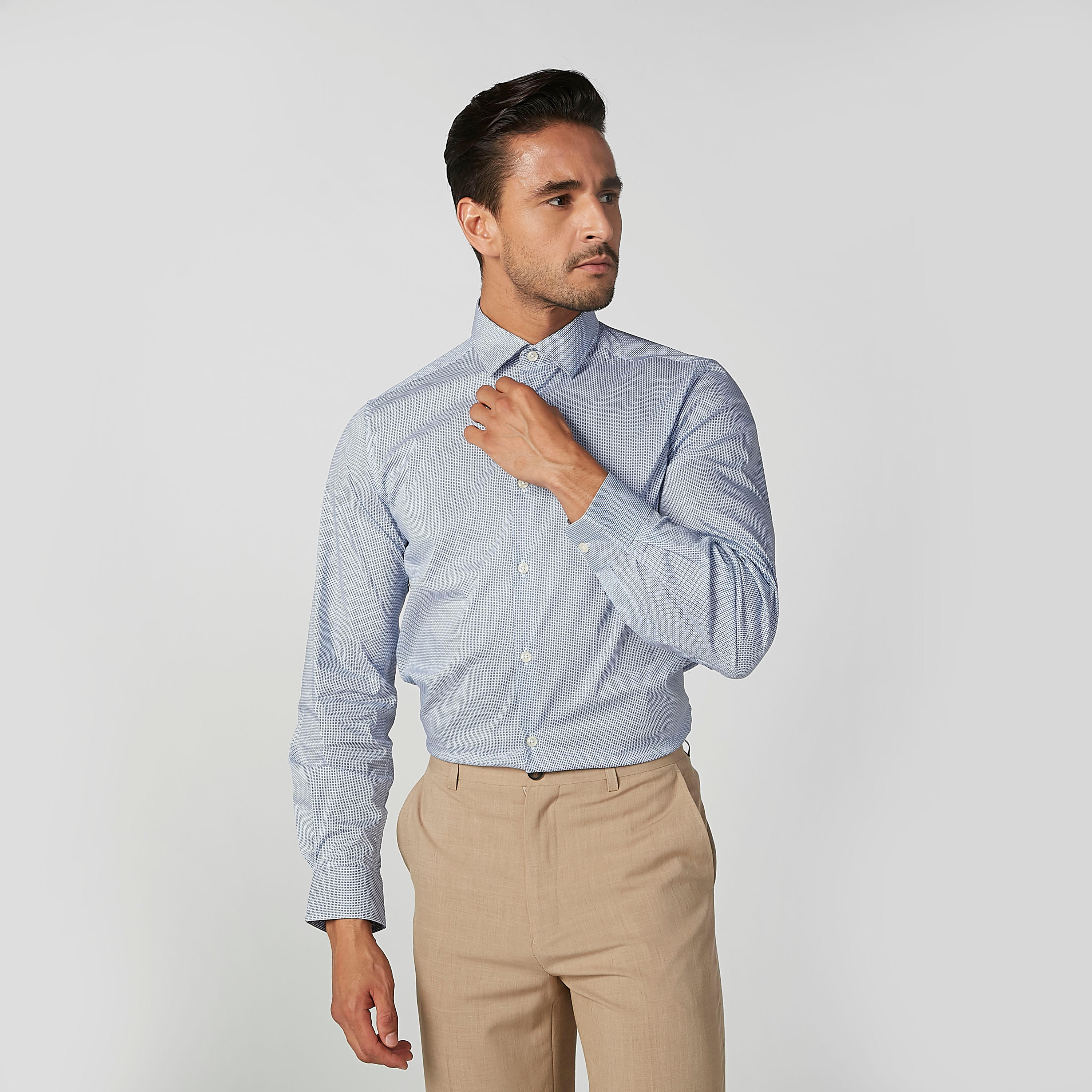 قميص رسمي بياقة عاديّة وأكمام طويلة وطبعات-men-clothing-shirts-image-1