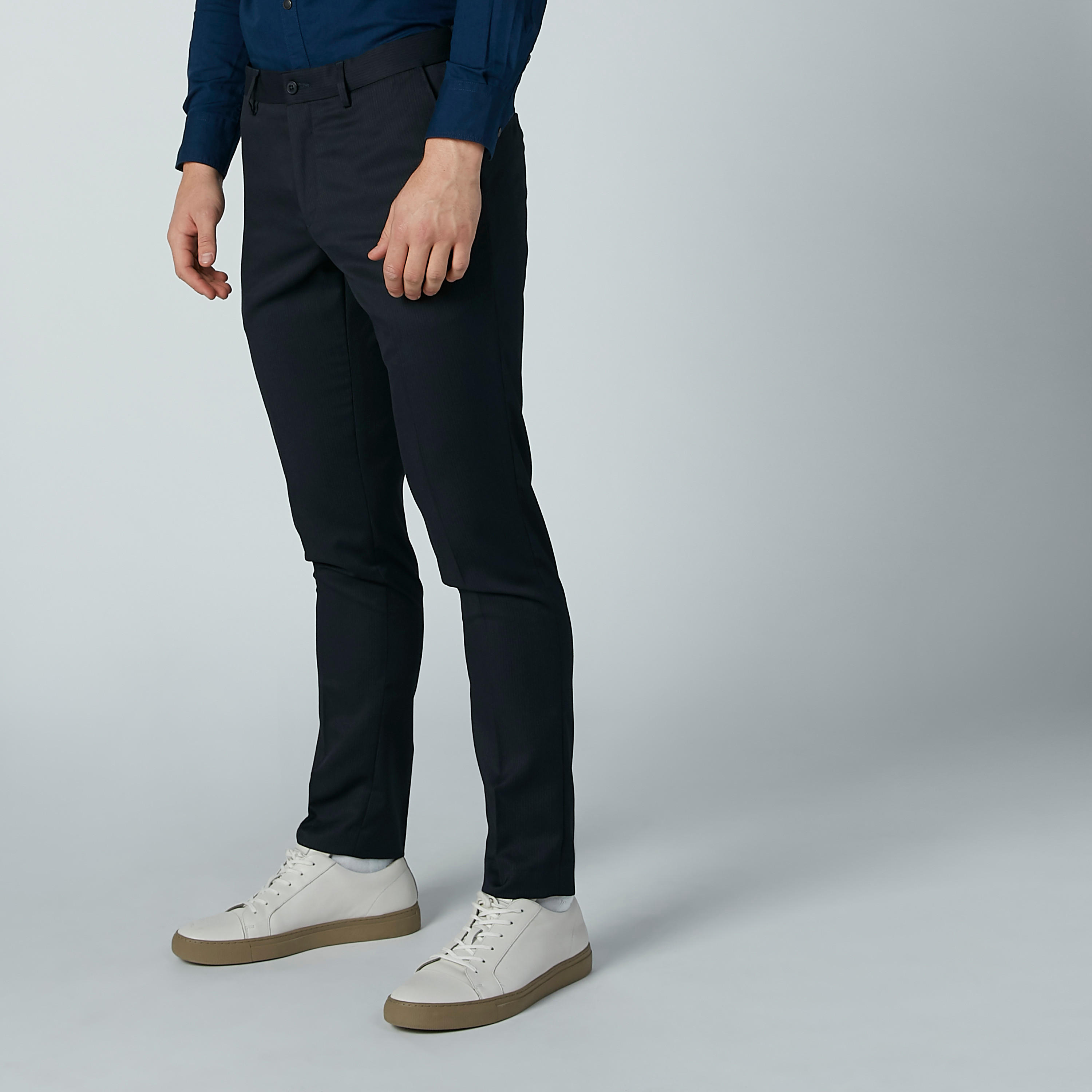 بنطال طويل سادة بجيوب وحلقات للحزام-men-clothing-bottoms-trousersandchinos-trousers-image-1