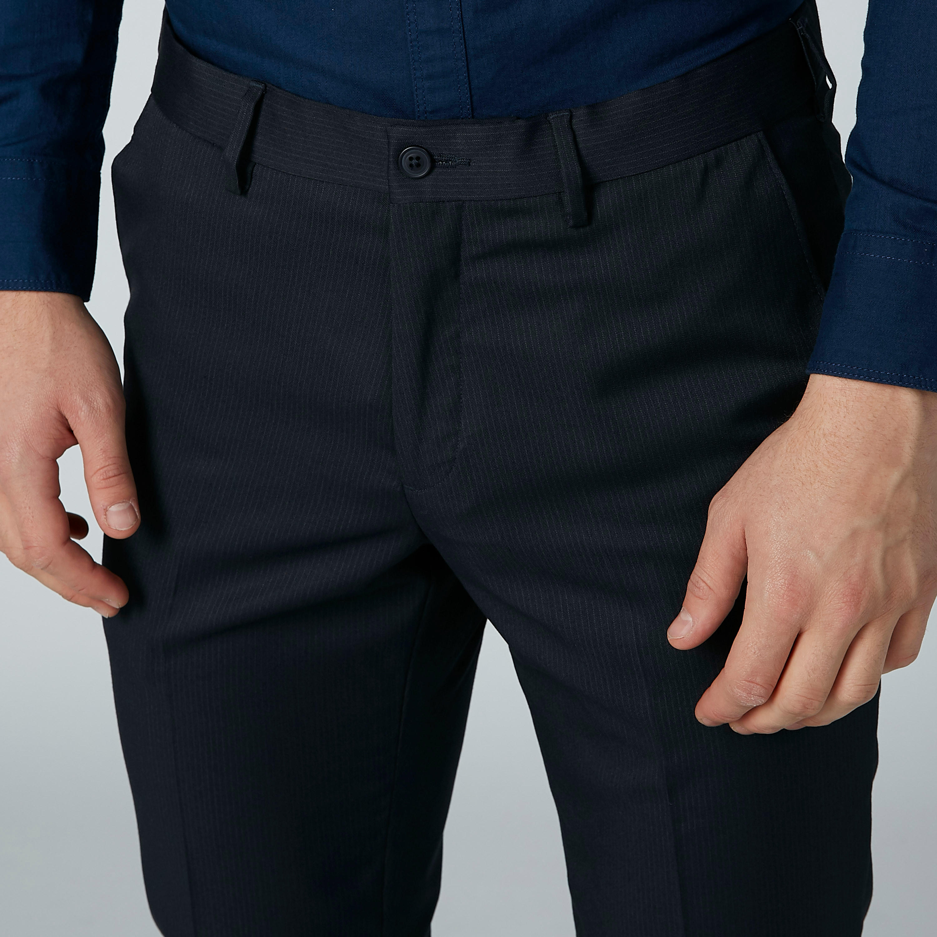 بنطال طويل سادة بجيوب وحلقات للحزام-men-clothing-bottoms-trousersandchinos-trousers-image-3