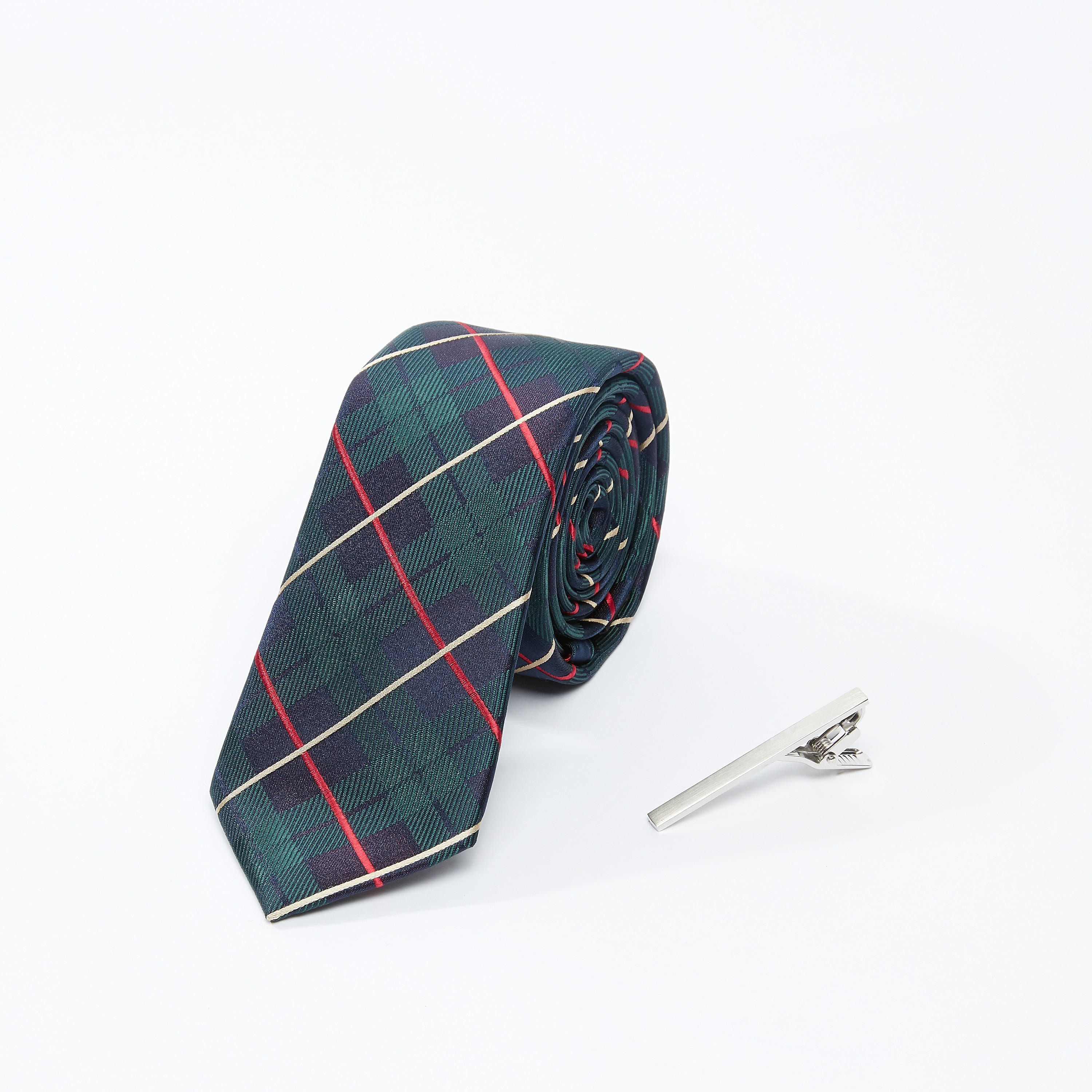 ربطة عنق عادية كاروهات بحلقة تثبيت-men-tiesandcufflinks-pocketsquares-image-4