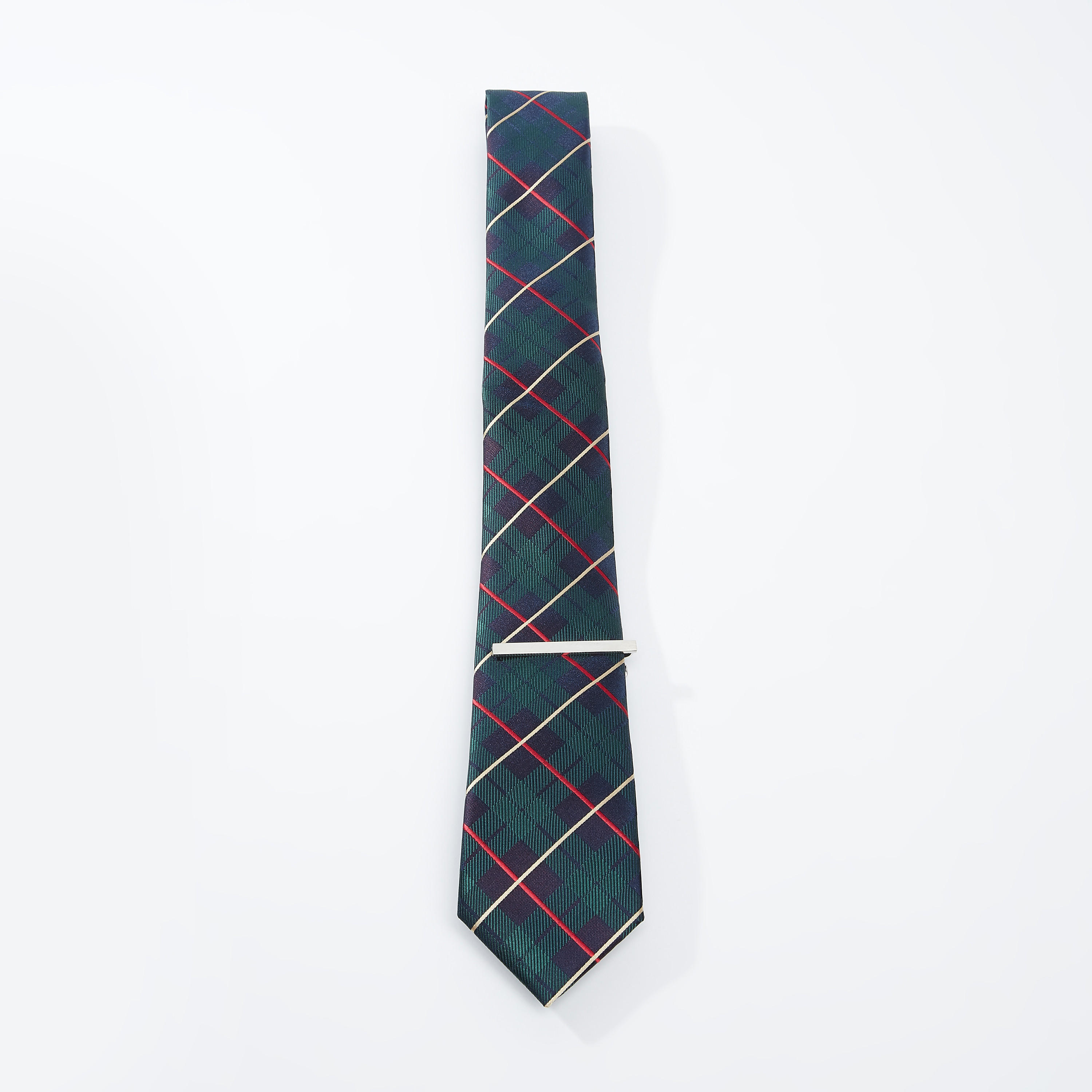 ربطة عنق عادية كاروهات بحلقة تثبيت-men-tiesandcufflinks-pocketsquares-image-1
