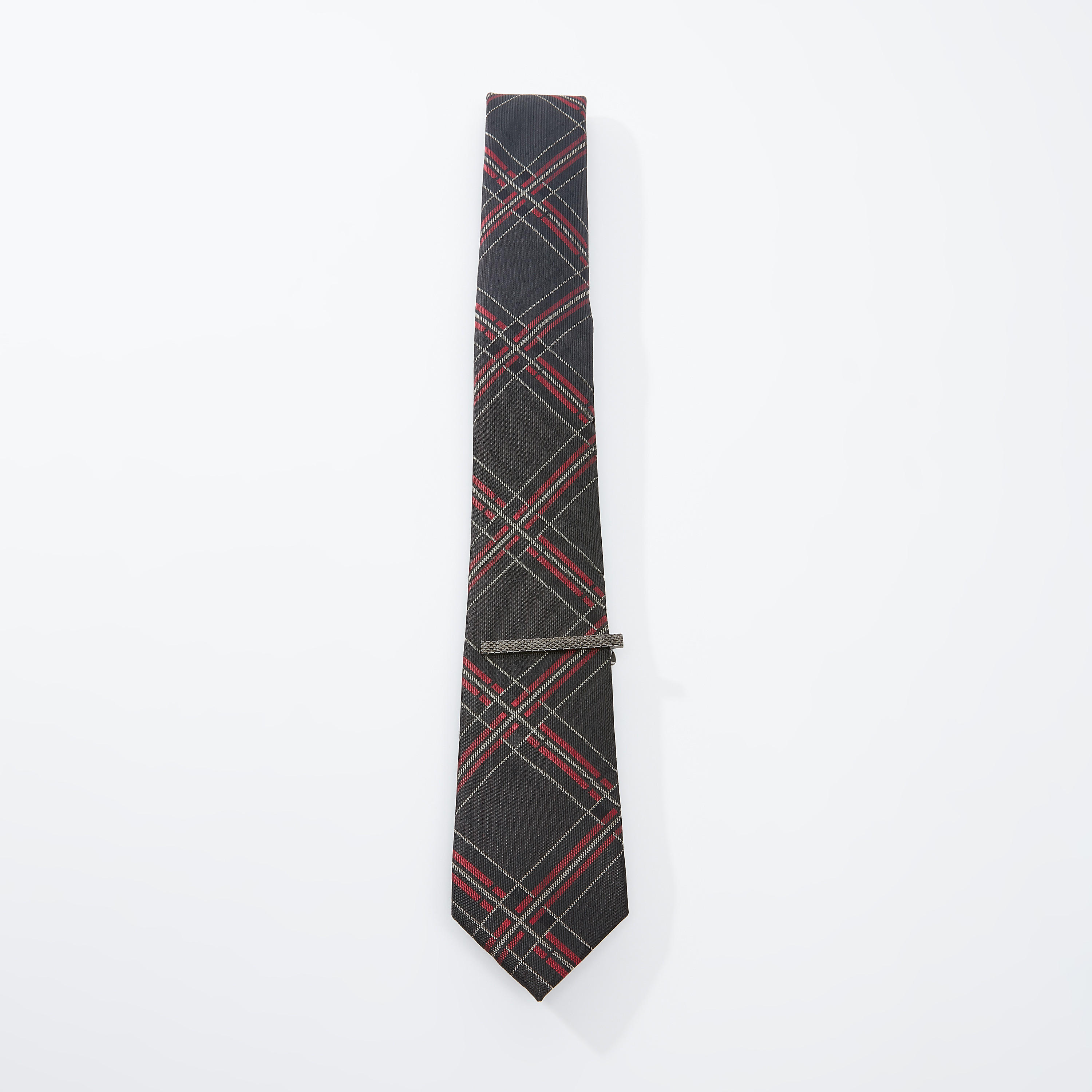 ربطة عنق عادية كاروهات بحلقة تثبيت-men-tiesandcufflinks-pocketsquares-image-4