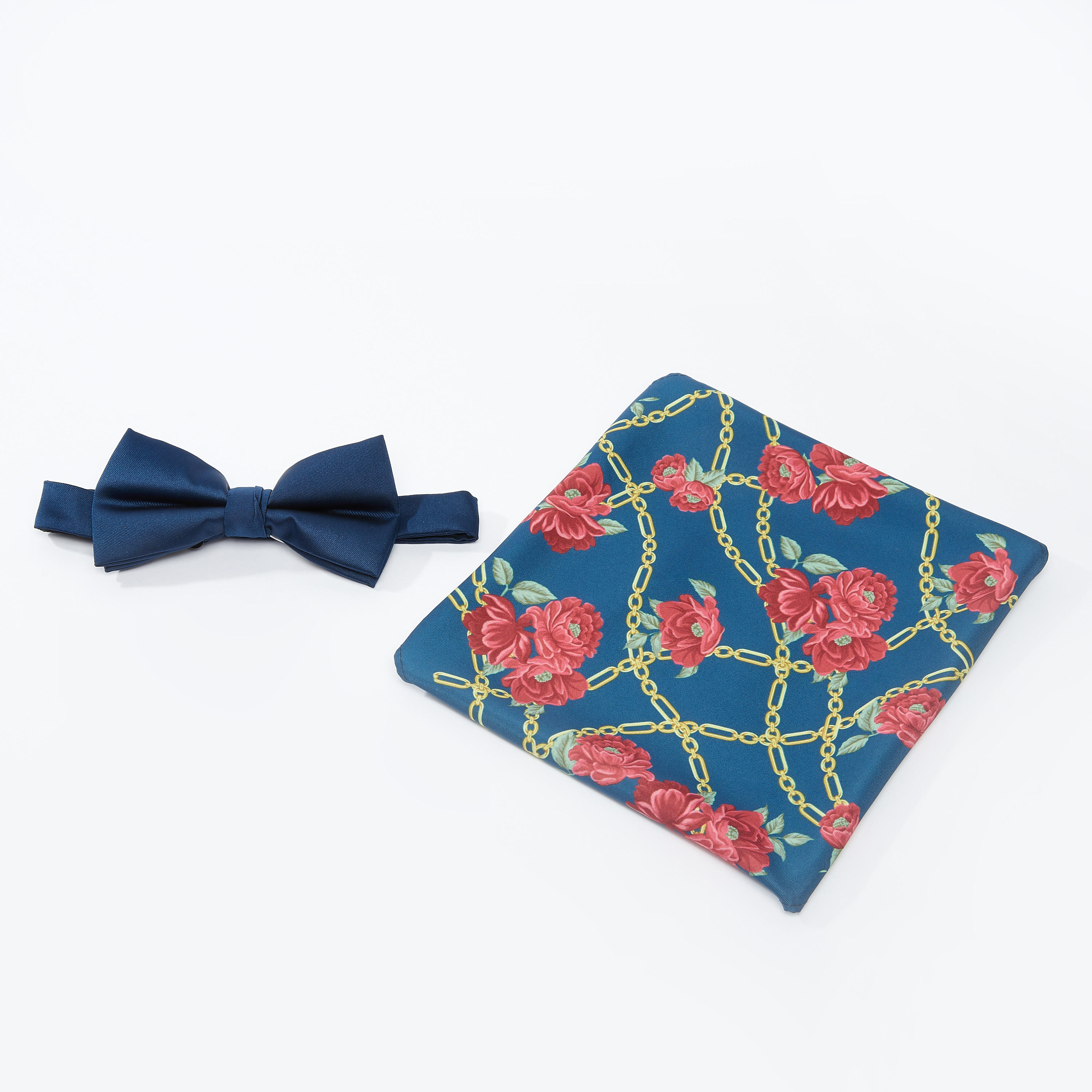 طقم بابيون سادة ومنديل جيب بطبعات-men-tiesandcufflinks-pocketsquares-image-4