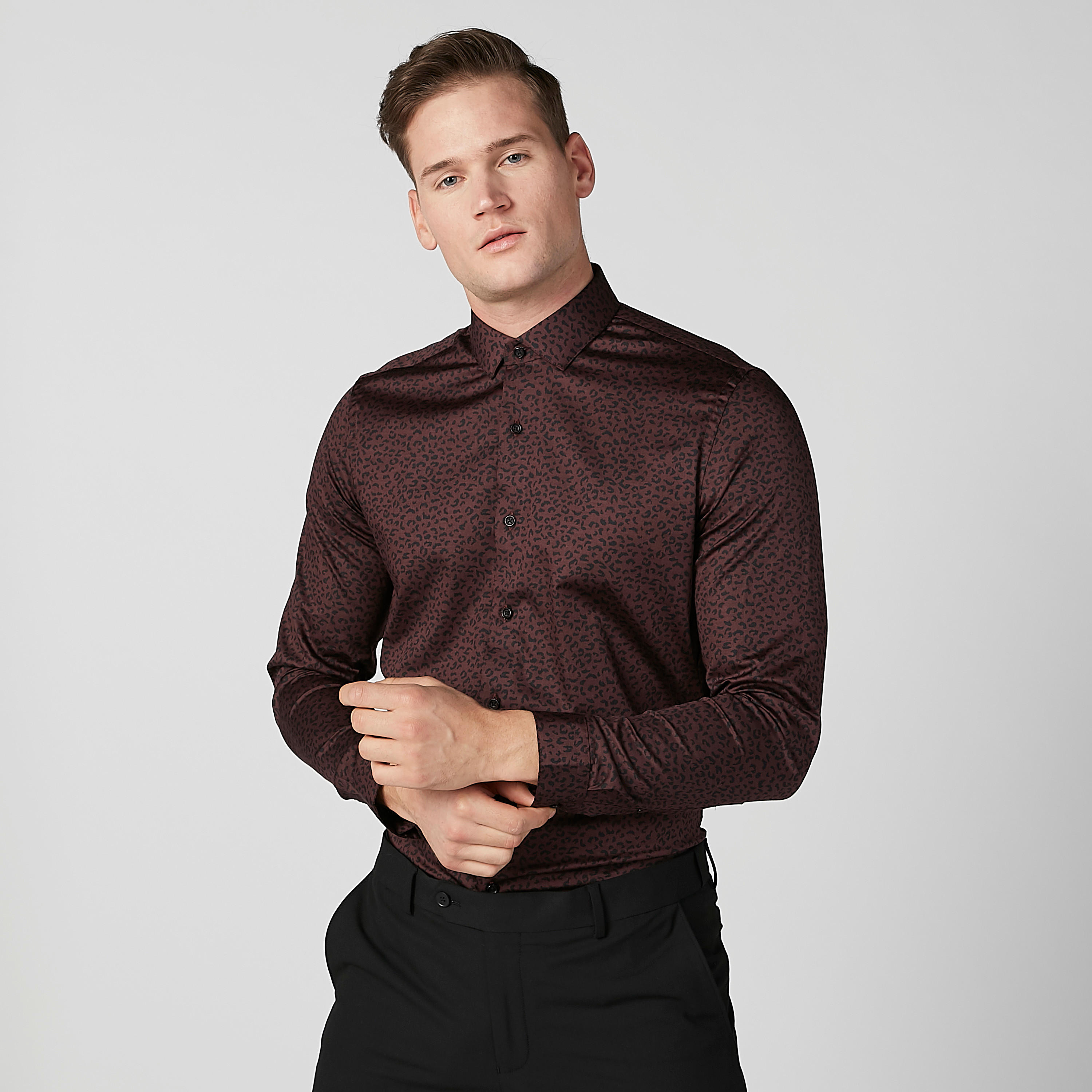 Printed Shirt with Long Sleeves and Complete Placket-men-clothing-shirts-image-3