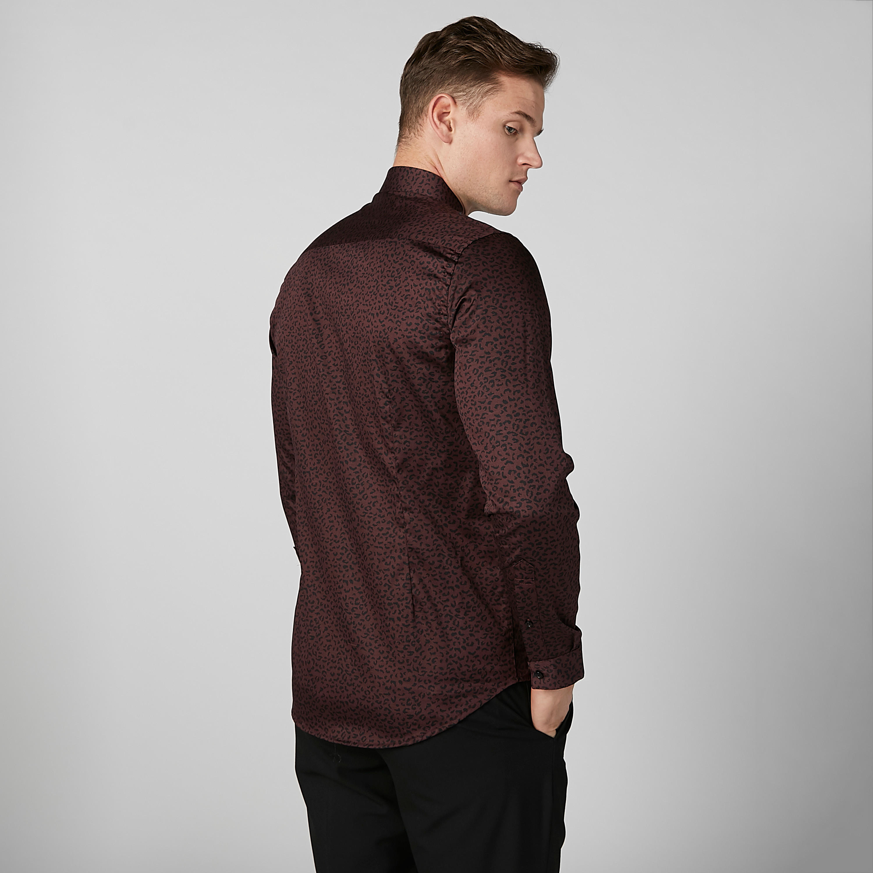 Printed Shirt with Long Sleeves and Complete Placket-men-clothing-shirts-image-4