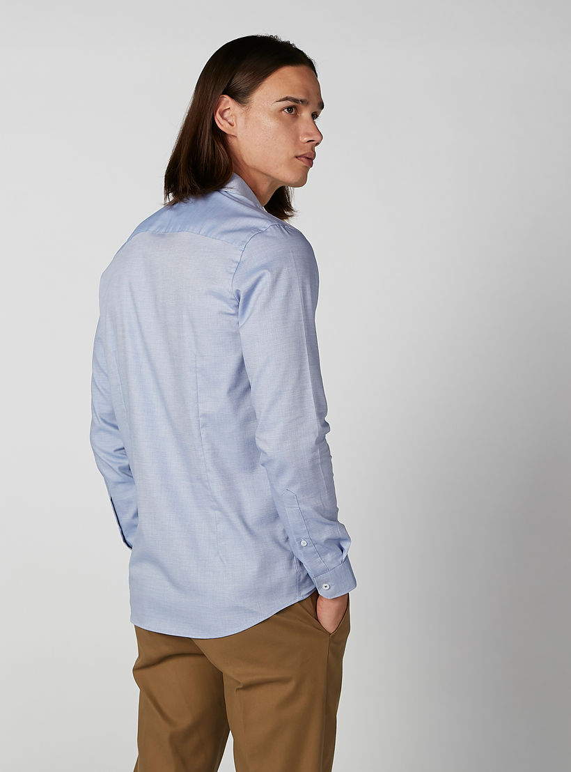 قميص رسمي سادة بقصّة سليم وياقة عاديّة وأكمام طويلة-men-clothing-shirts-image-4