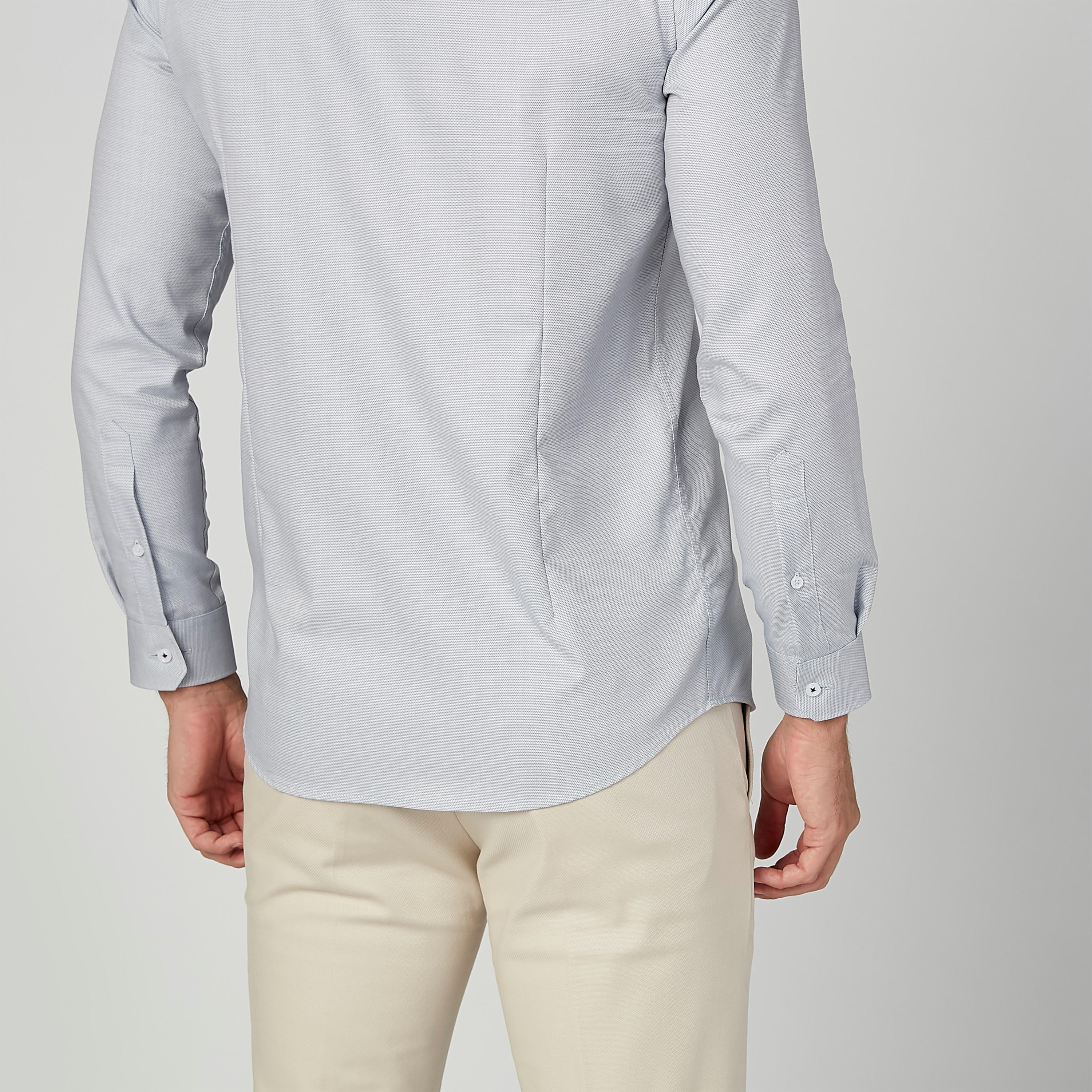 Slim Fit Plain Formal Shirt with Long Sleeves and Spread Collar-men-clothing-shirts-image-5