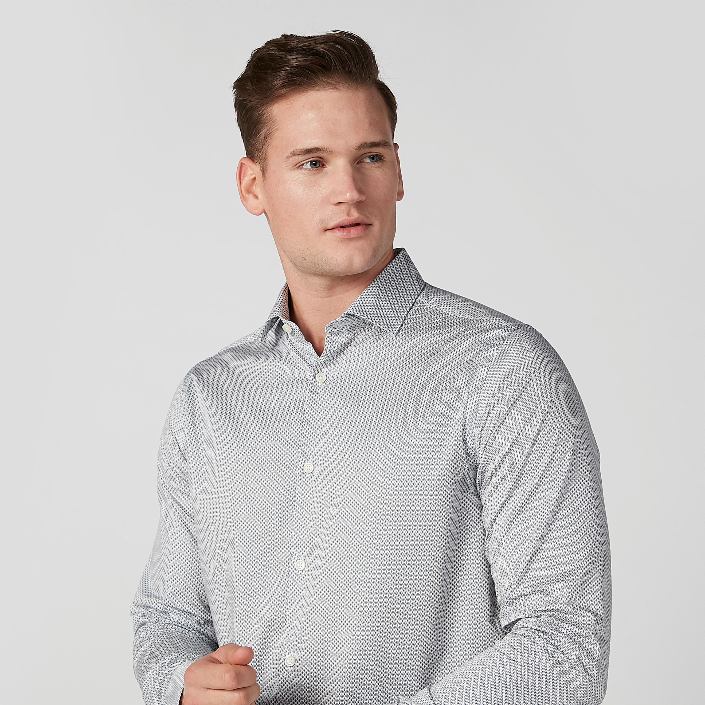 قميص مستدام سليم بياقة عاديّة وطبعات-men-clothing-shirts-image-3