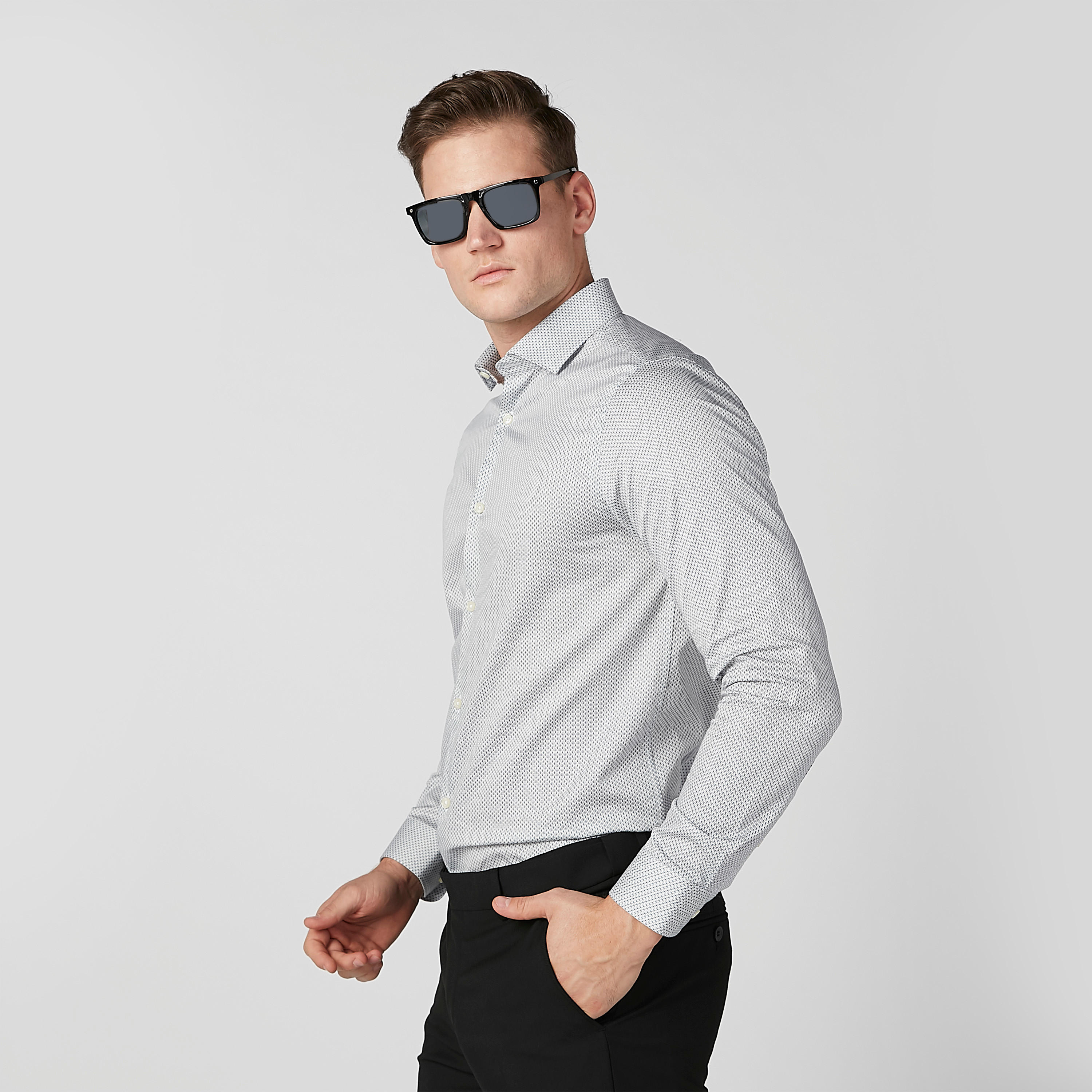 قميص مستدام سليم بياقة عاديّة وطبعات-men-clothing-shirts-image-4