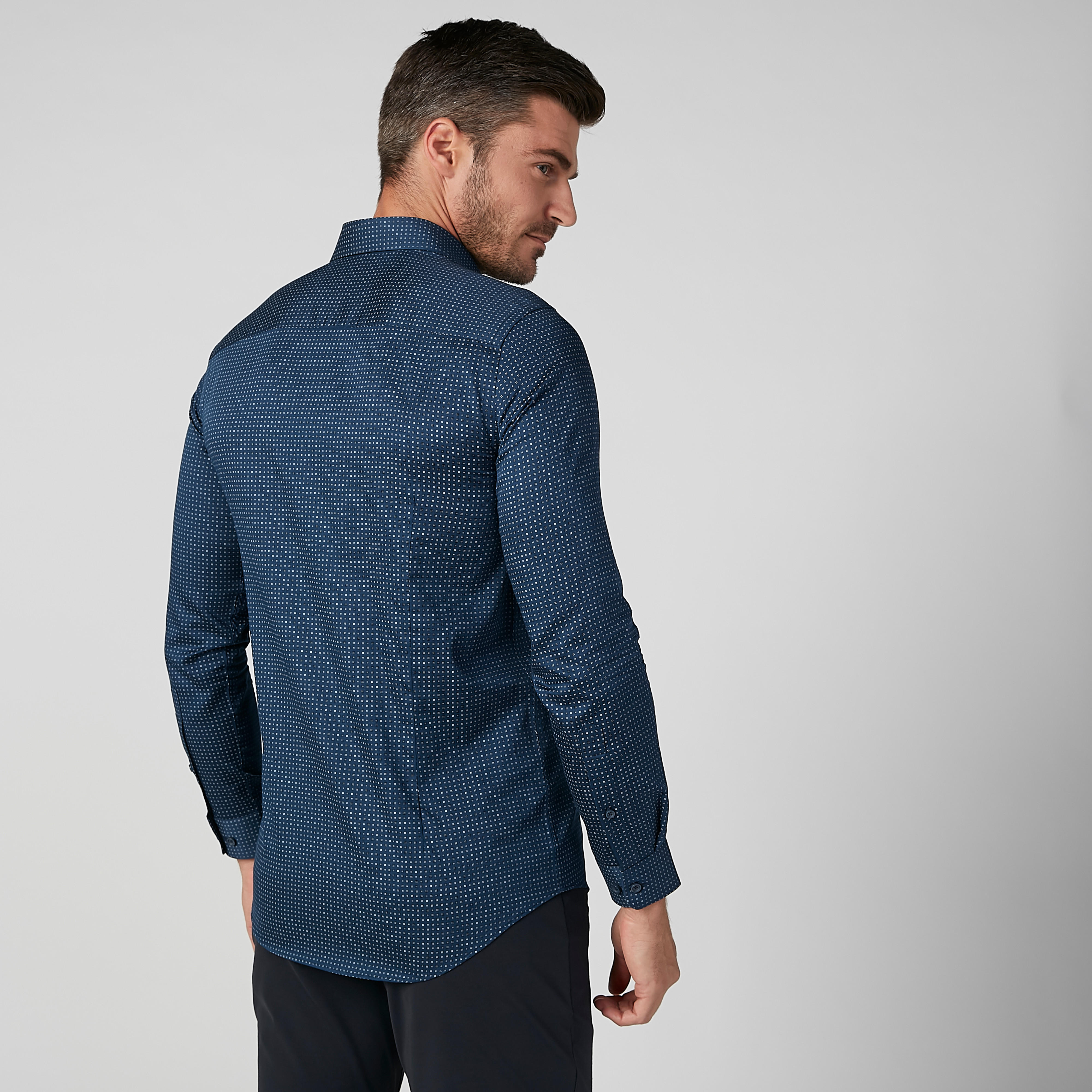 قميص مستدام سليم بأكمام طويلة وطبعات -men-clothing-shirts-image-4