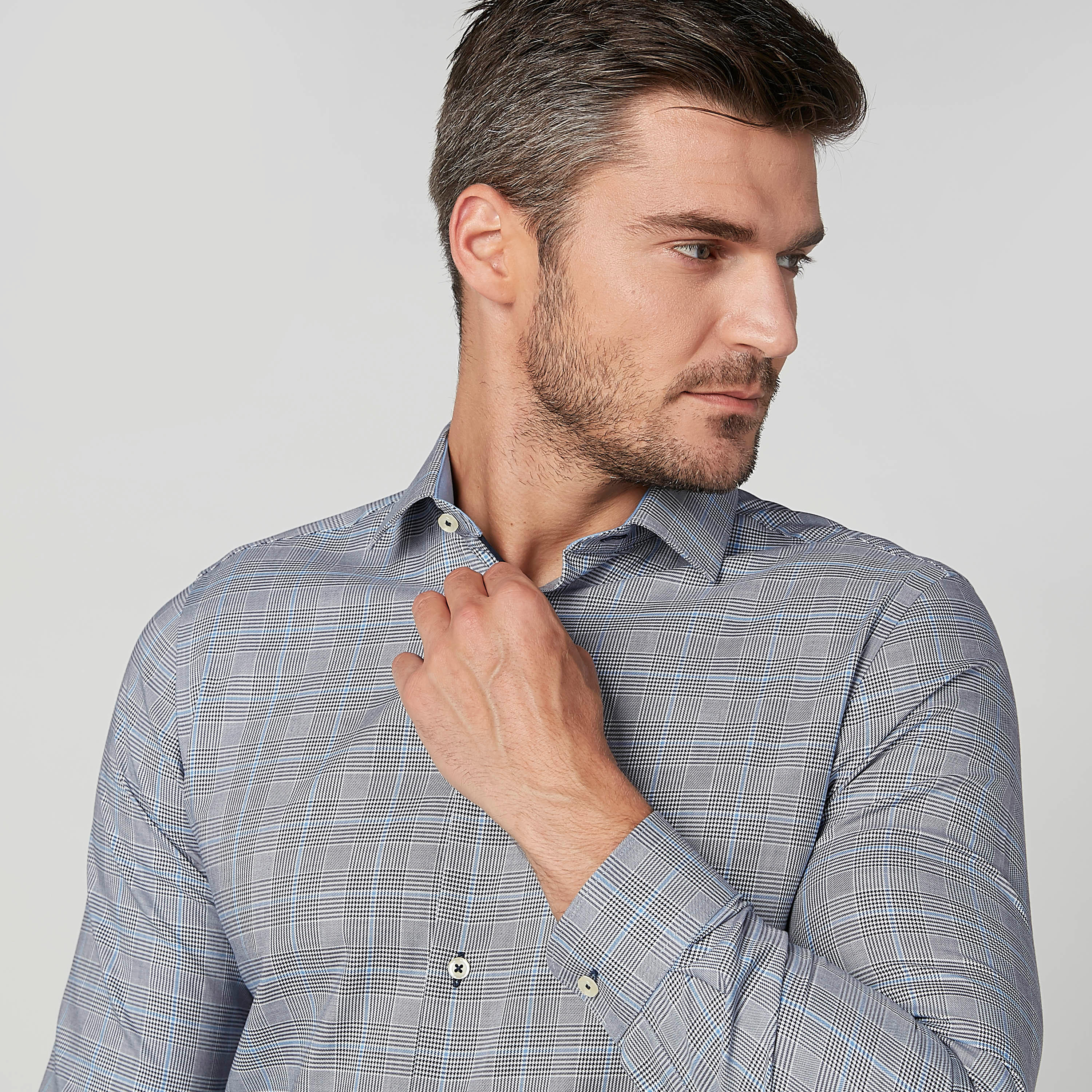 قميص مستدام كاروهات سليم بأكمام طويلة-men-clothing-shirts-image-3